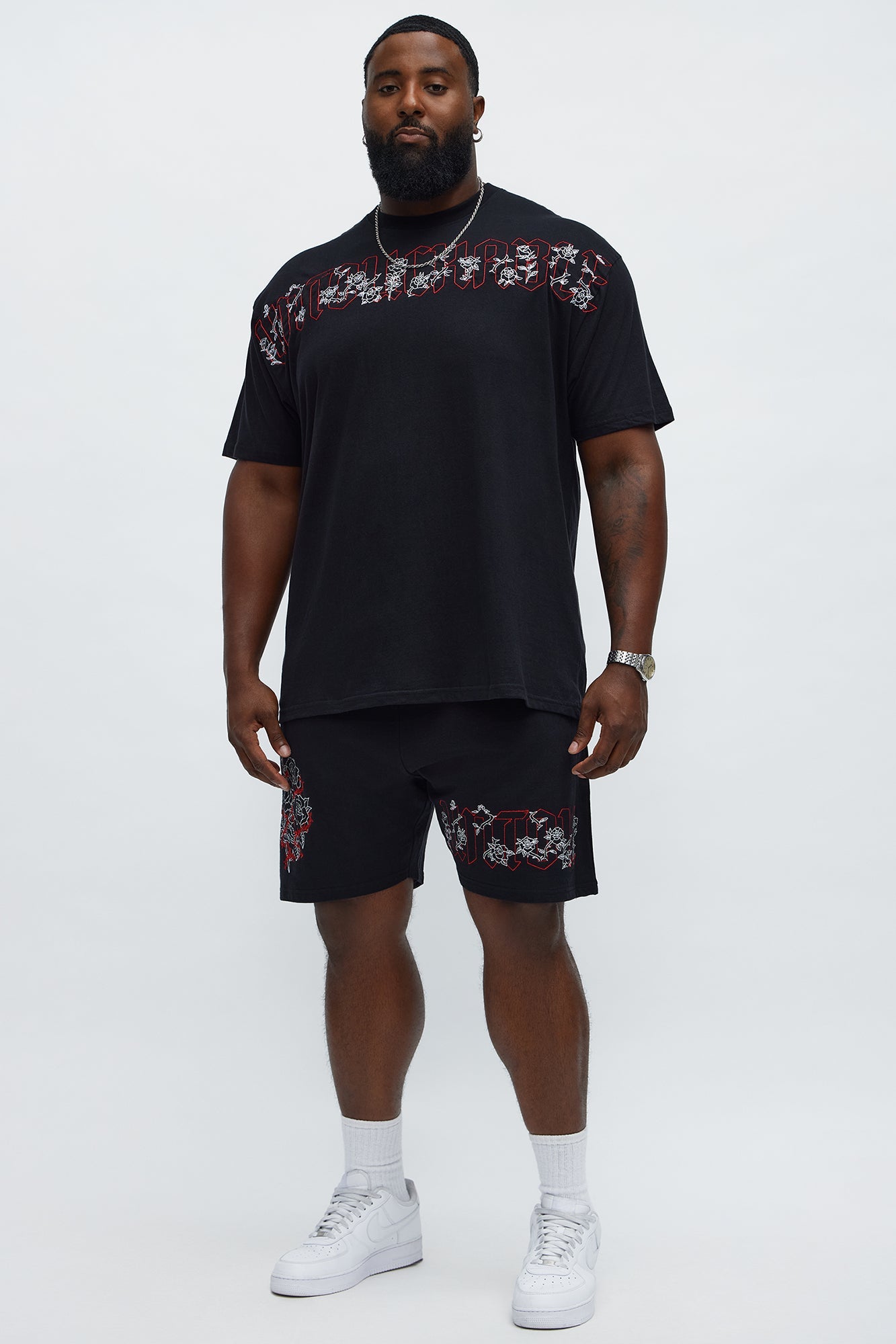Rose Bundle Short Sleeve Tee - Black