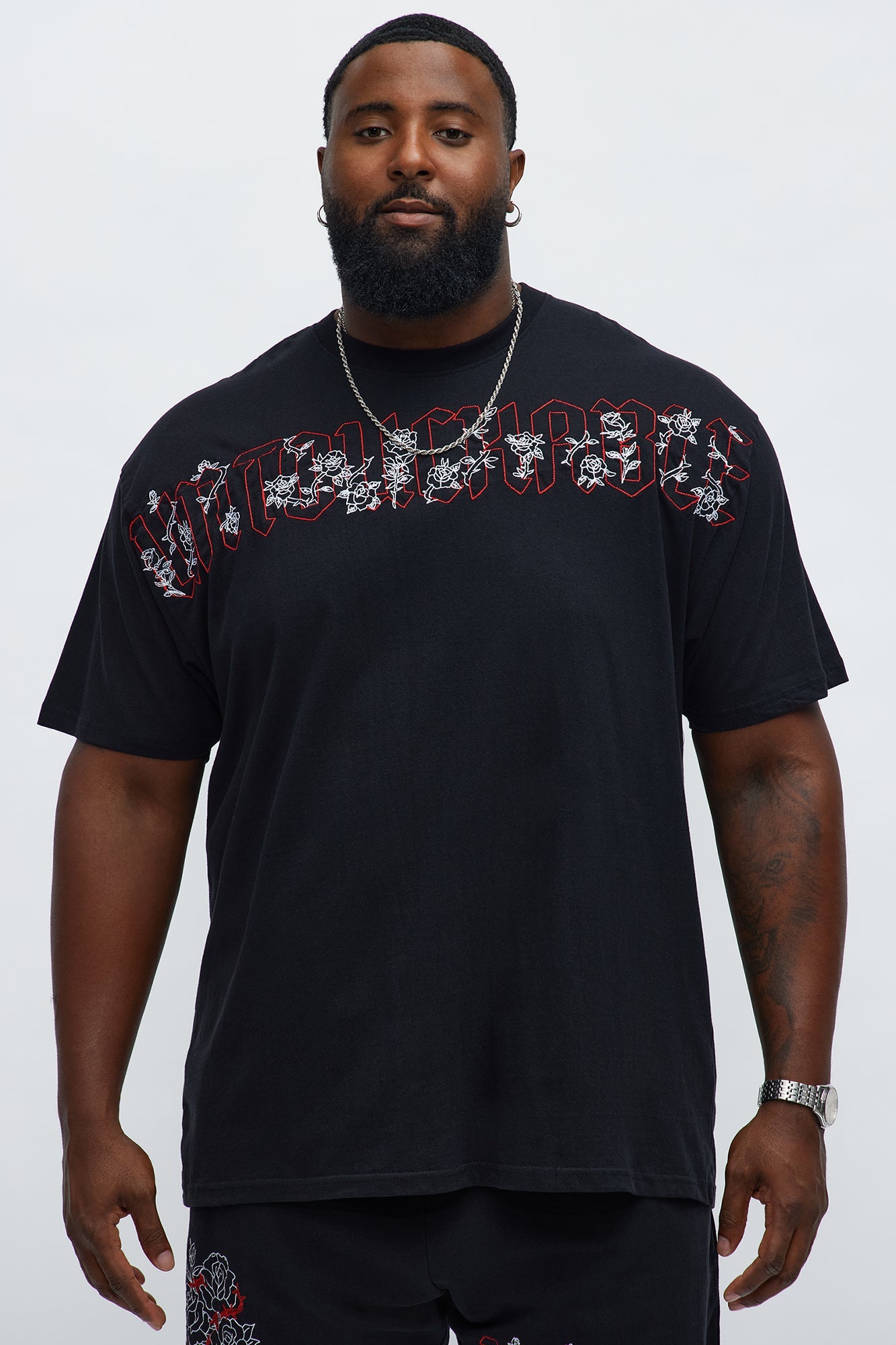 Rose Bundle Short Sleeve Tee - Black