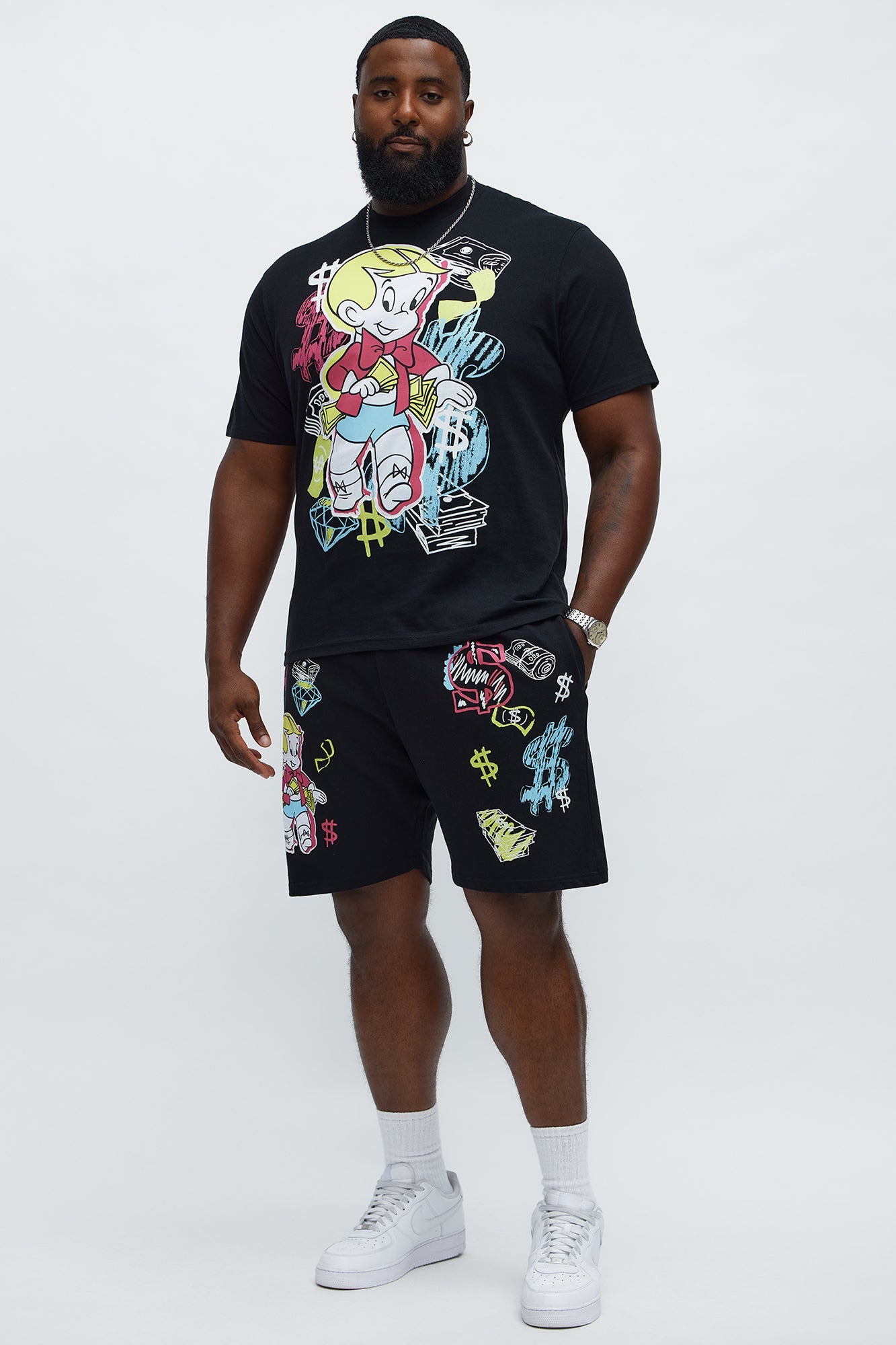 Richie Rich $ign Sweatshorts - Black