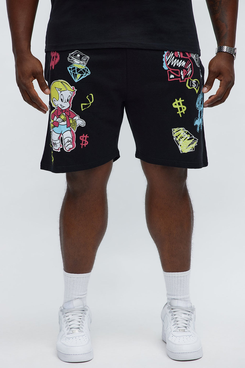 Richie Rich $ign Sweatshorts - Black