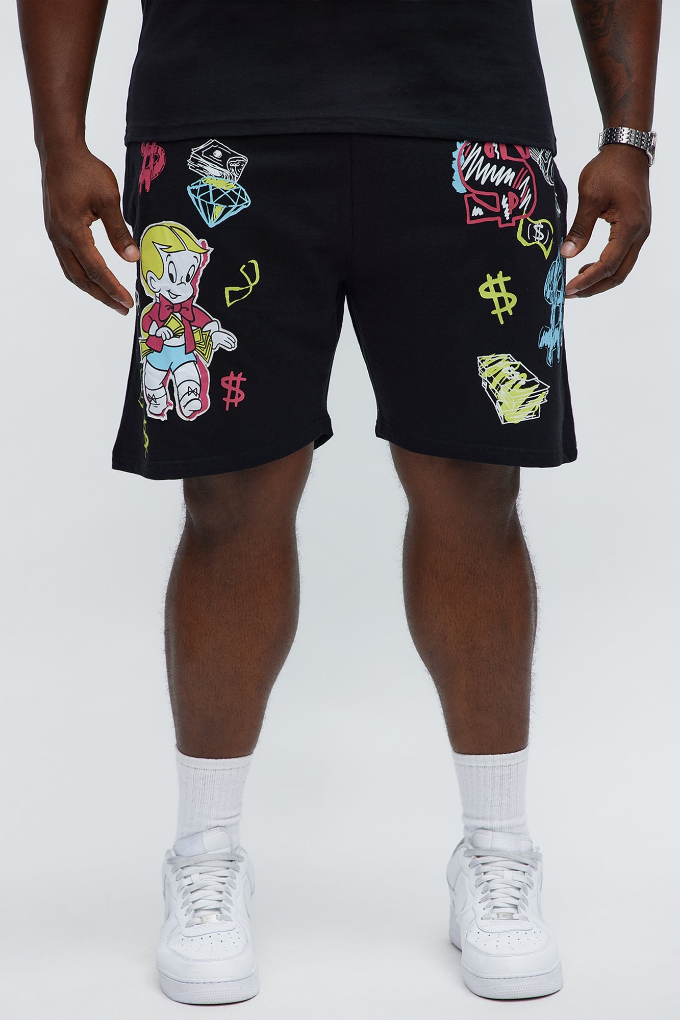 Richie Rich $ign Sweatshorts - Black