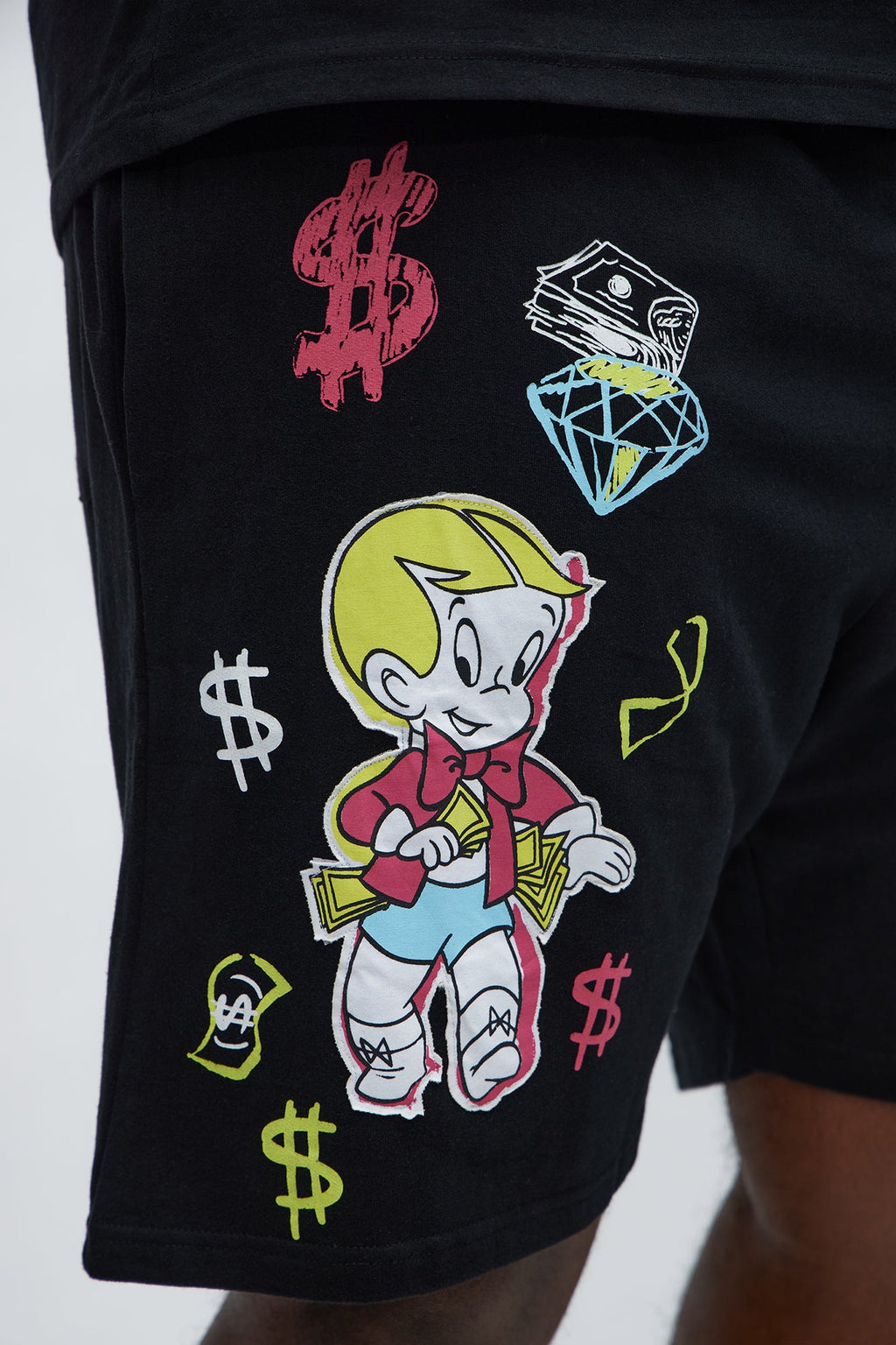 Richie Rich $ign Sweatshorts - Black