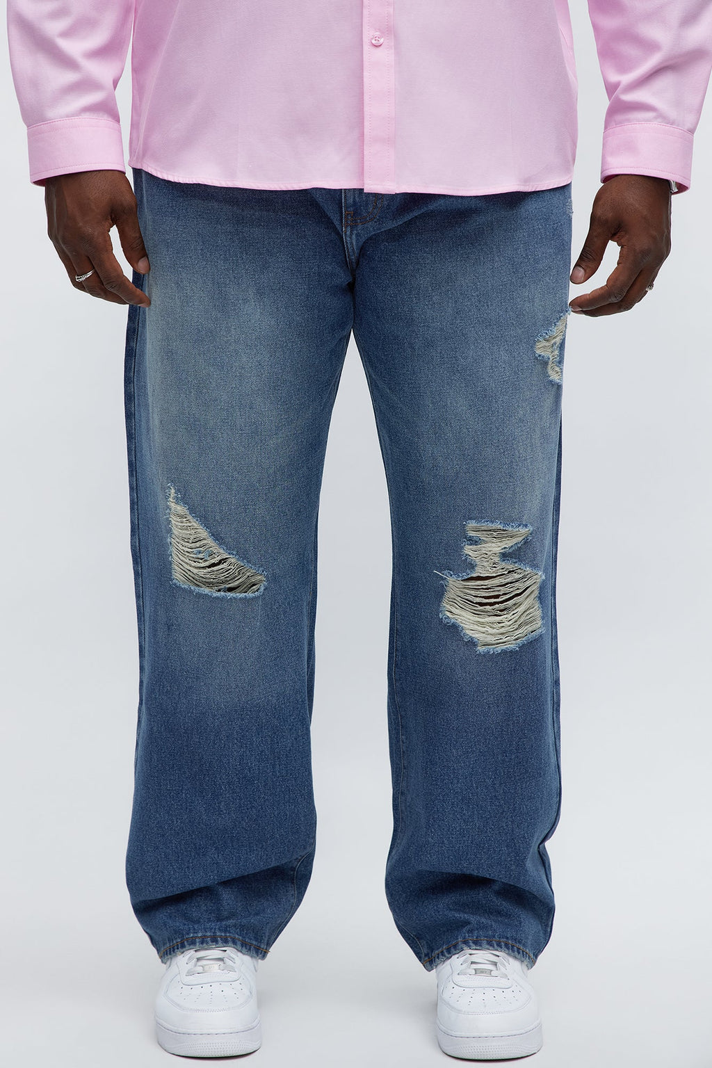 Straight Get To Know Me Ripped Jeans - Dark Wash