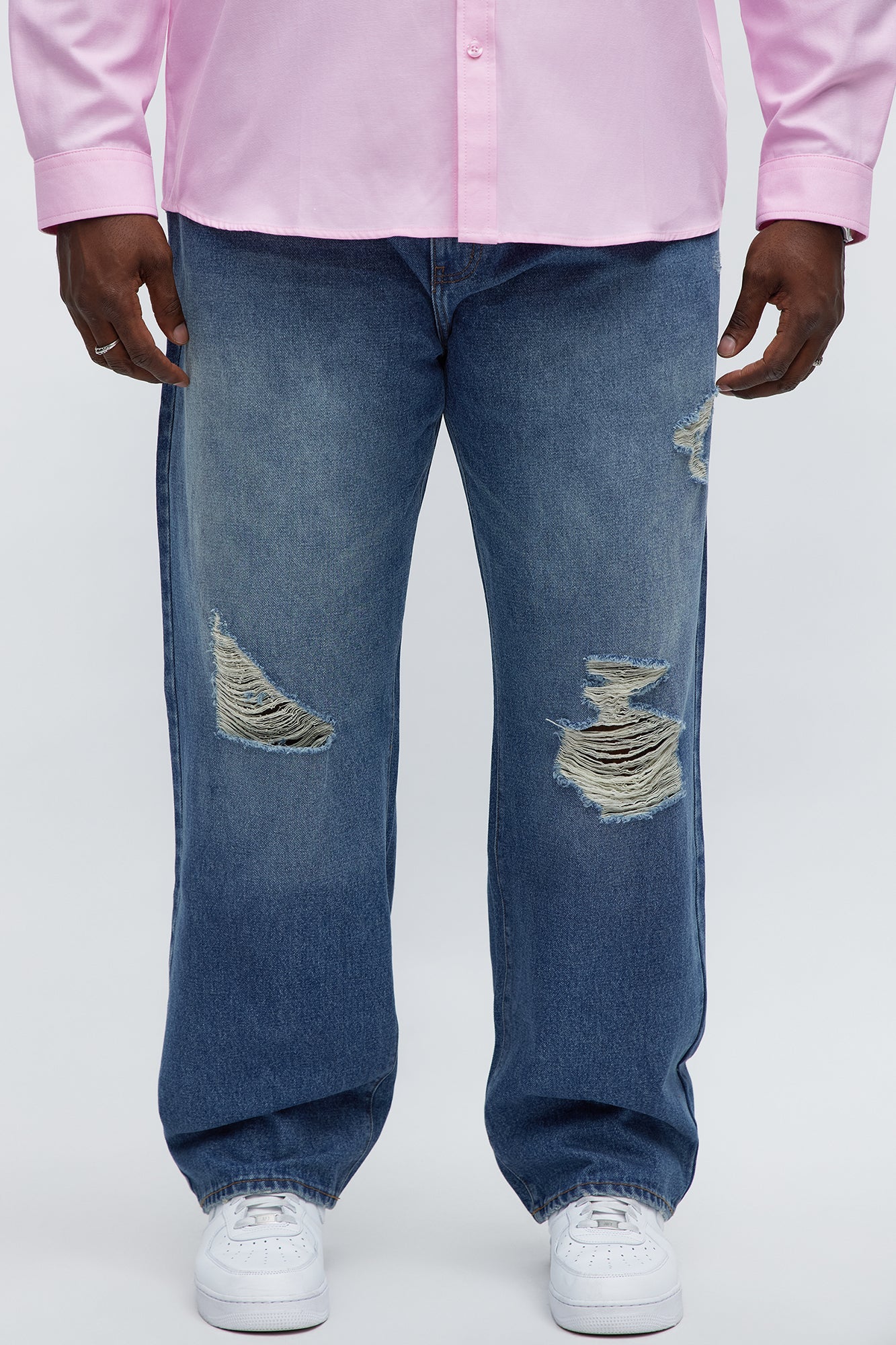 Straight Get To Know Me Ripped Jeans - Dark Wash