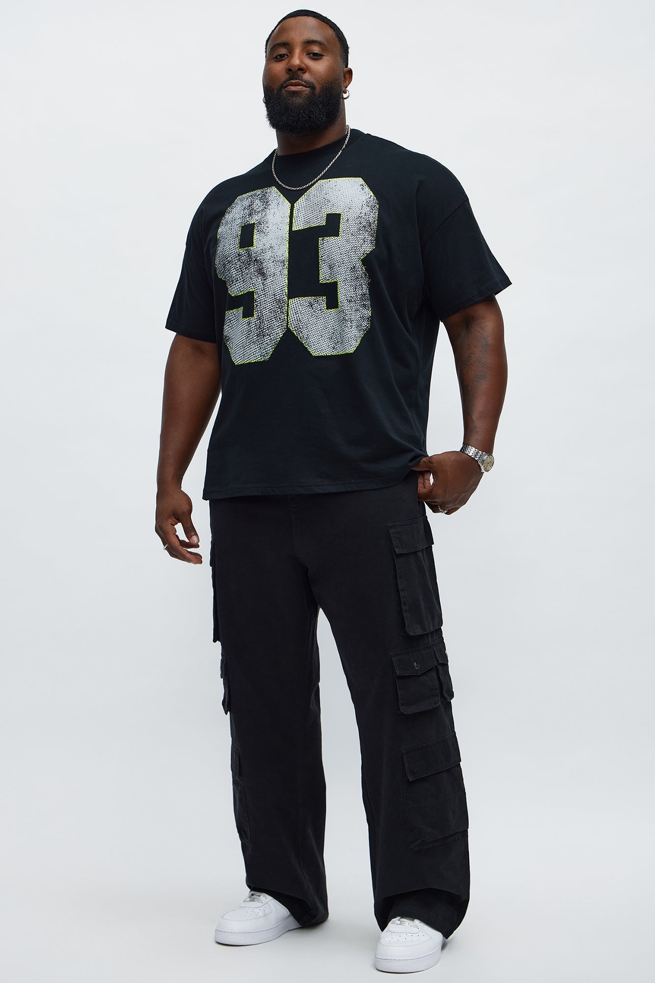 How We Chill From 93 Till Oversized Short Sleeve Tee - Black