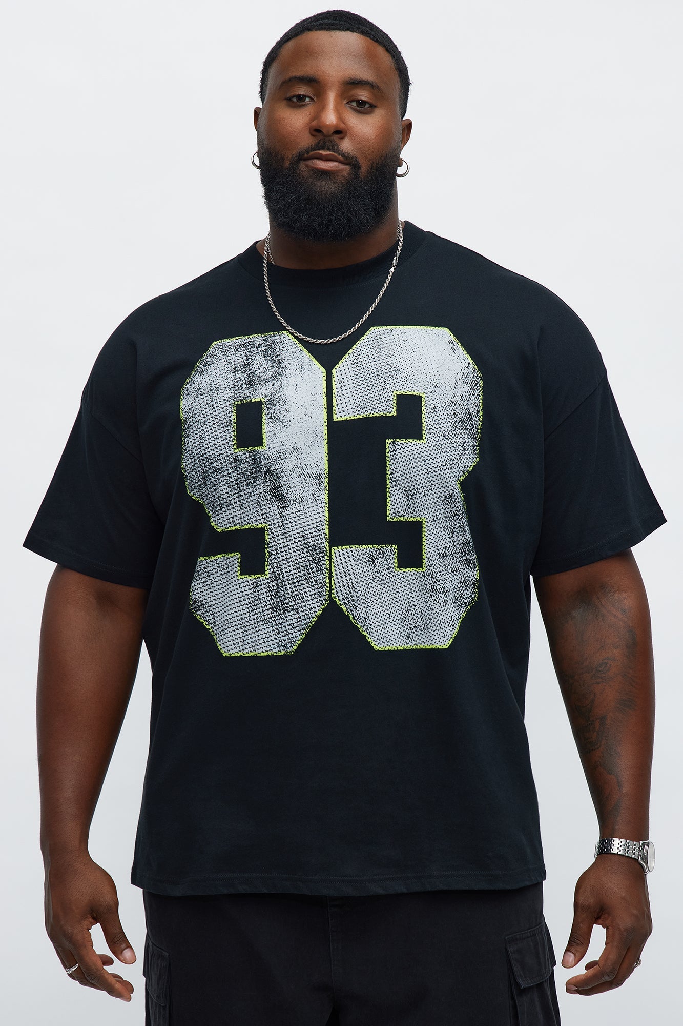 How We Chill From 93 Till Oversized Short Sleeve Tee - Black