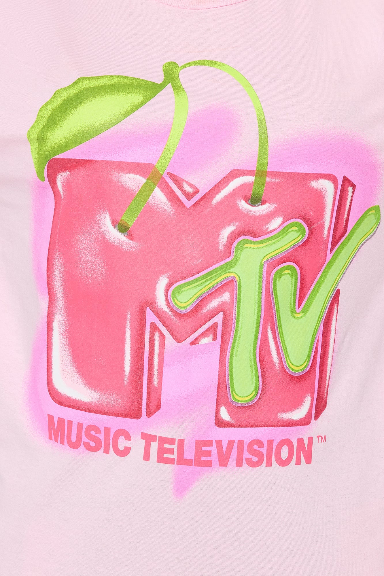 Retro MTV Rewind Tee  - Light Pink