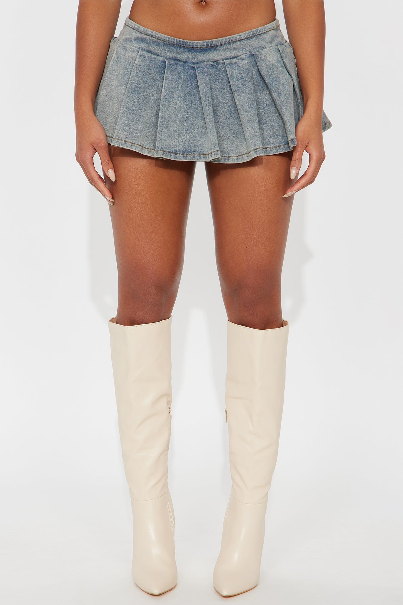 Break The Records Extreme Micro Mini Skort - Vintage Wash