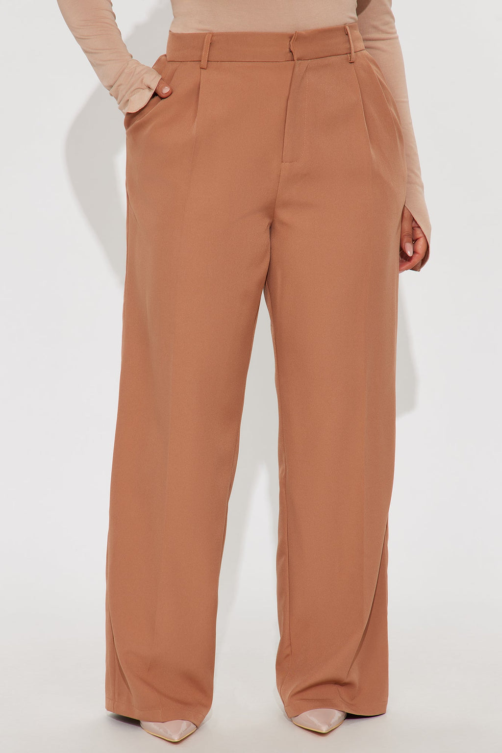 Kendall High Rise Trouser Pant - Mocha