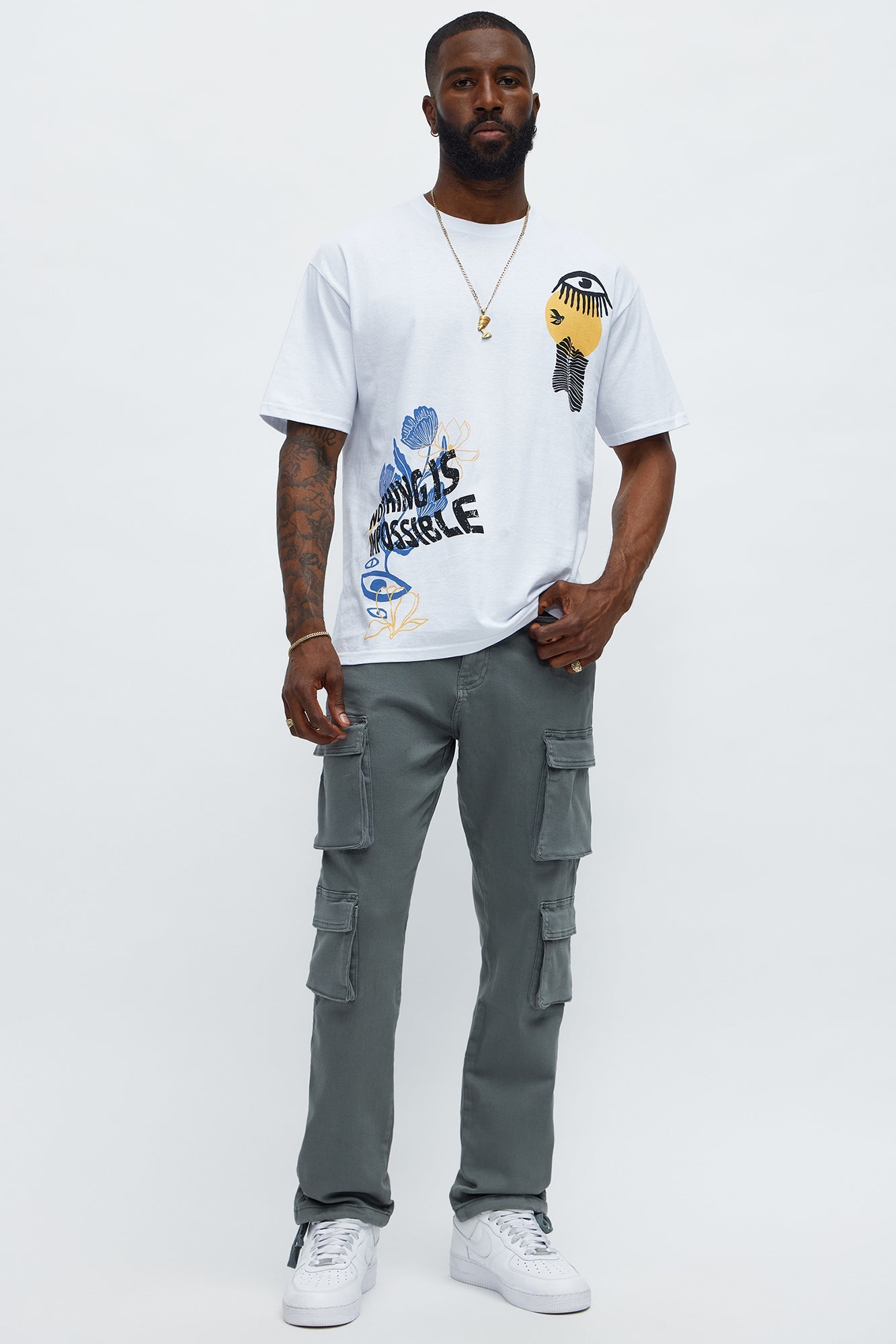 Nothing Is Impossible Short Sleeve Tee - White