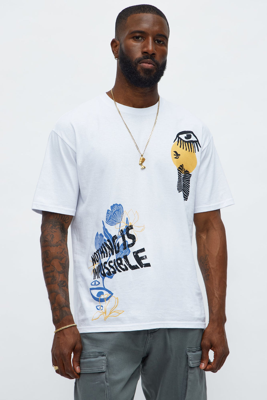 Nothing Is Impossible Short Sleeve Tee - White