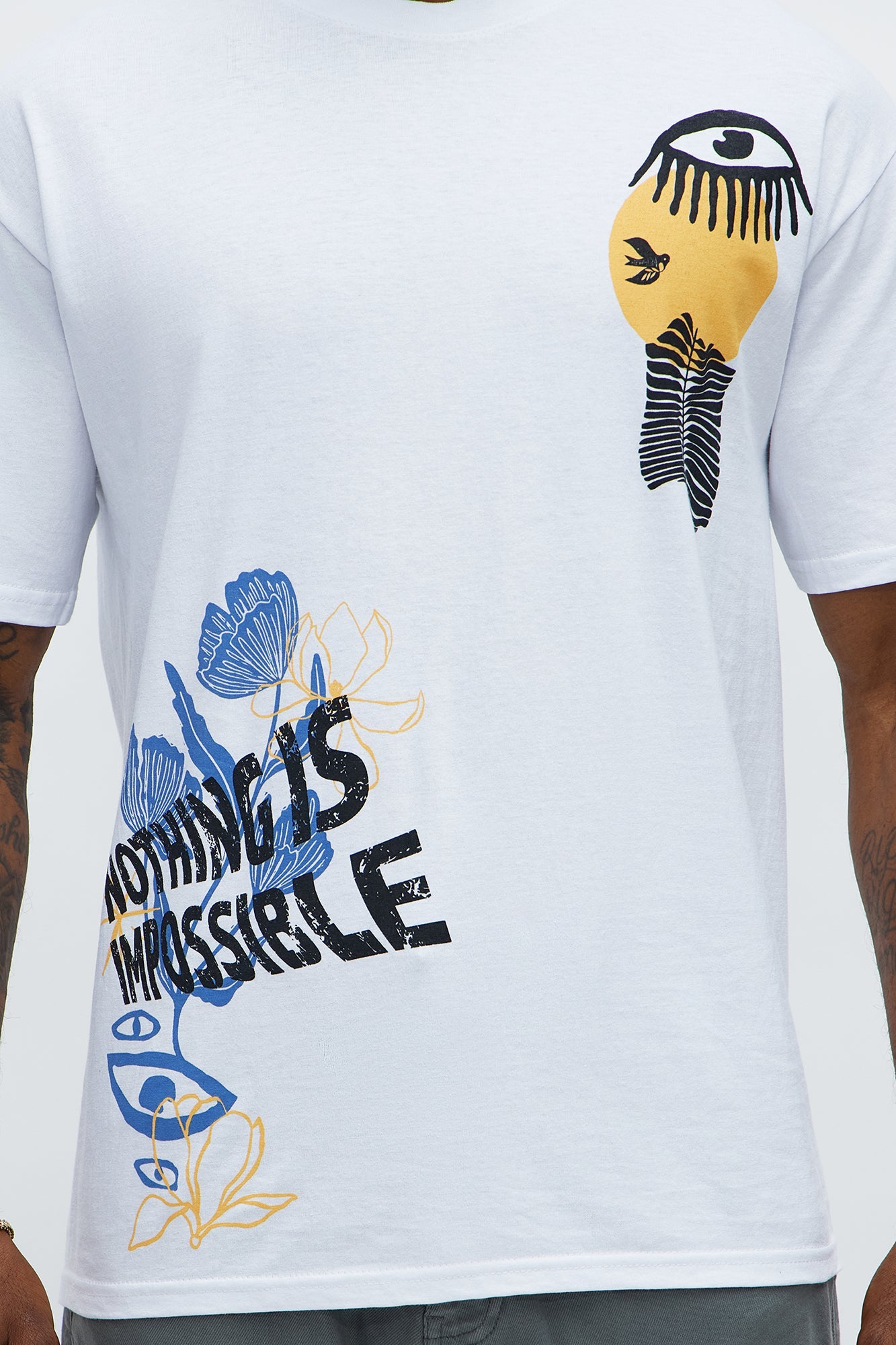 Nothing Is Impossible Short Sleeve Tee - White