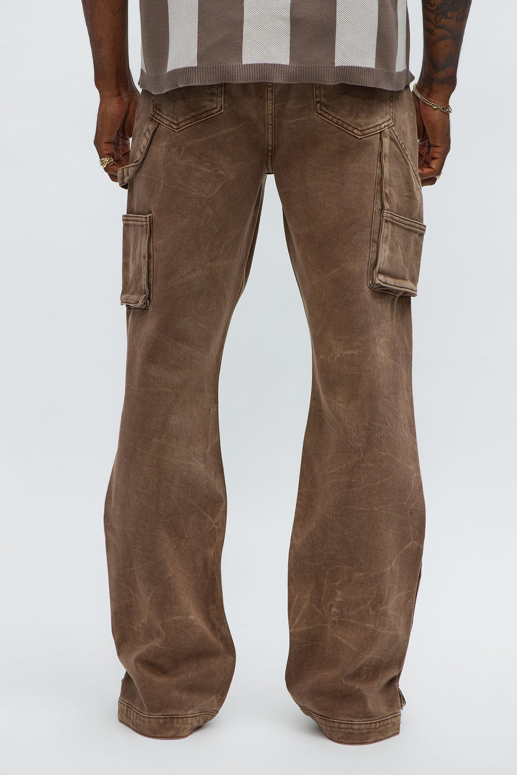 Indestructible Slim Flare Carpenter Pants - Chocolate