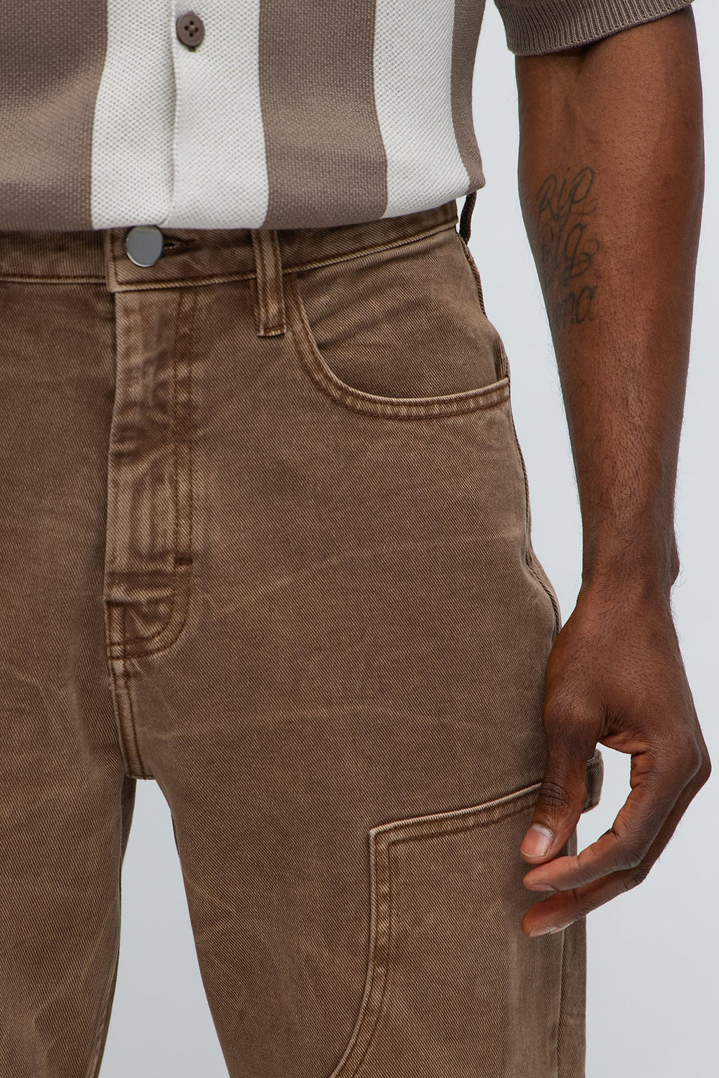 Indestructible Slim Flare Carpenter Pants - Chocolate