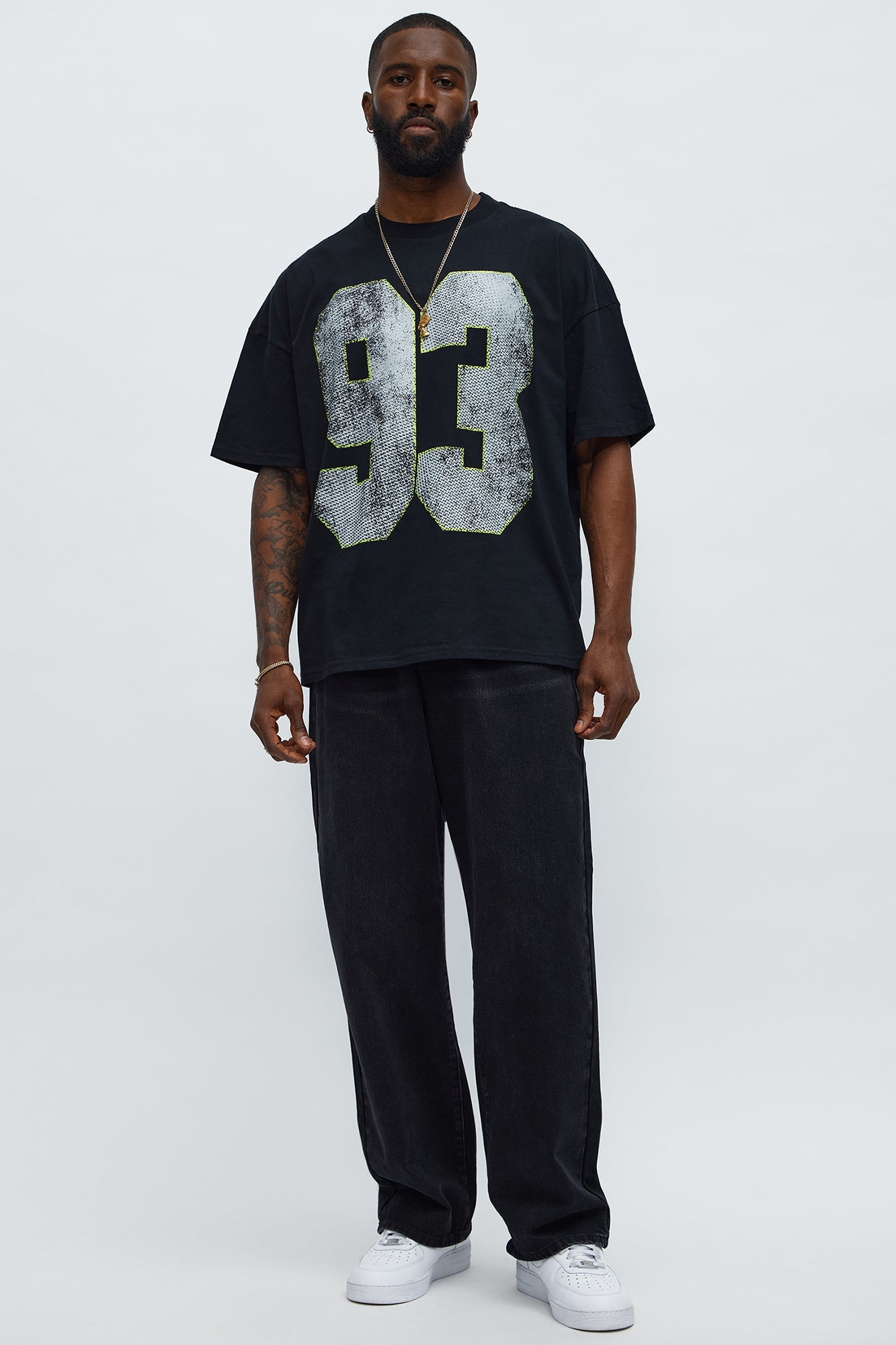 How We Chill From 93 Till Oversized Short Sleeve Tee - Black