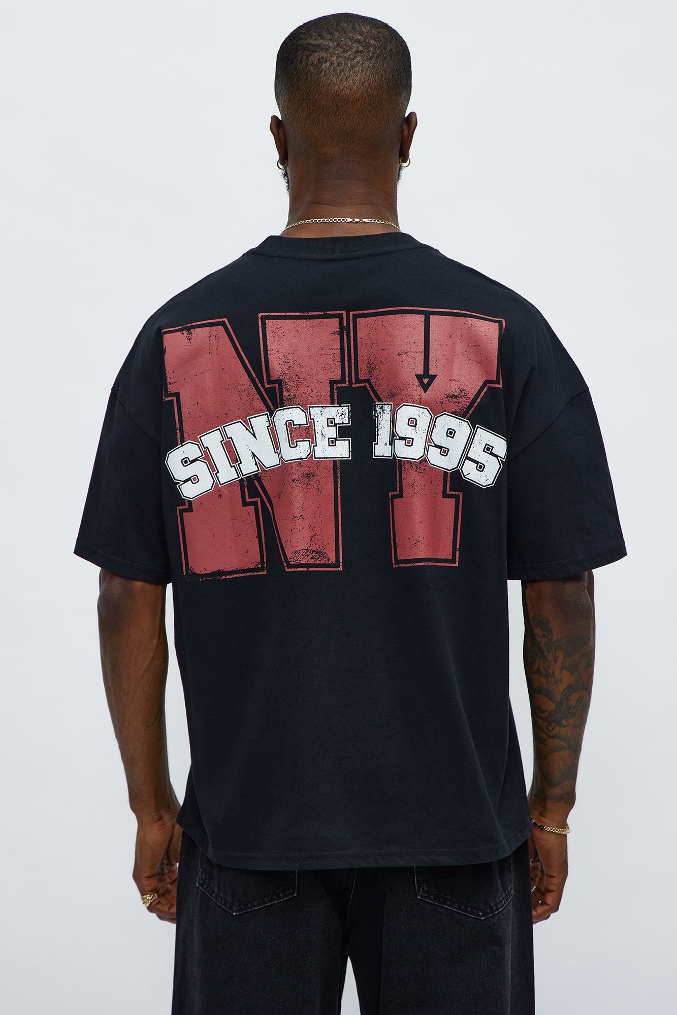 NYC Superior League Est 1995 Oversized Short Sleeve Tee - Black