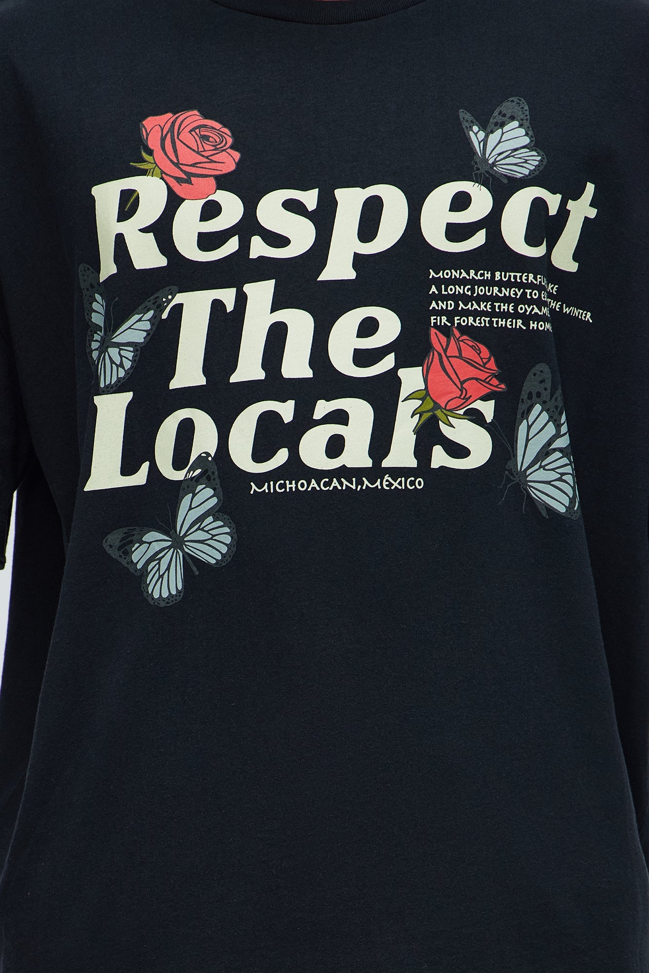Respect The Locals Oversized Short Sleeve Tee - Black