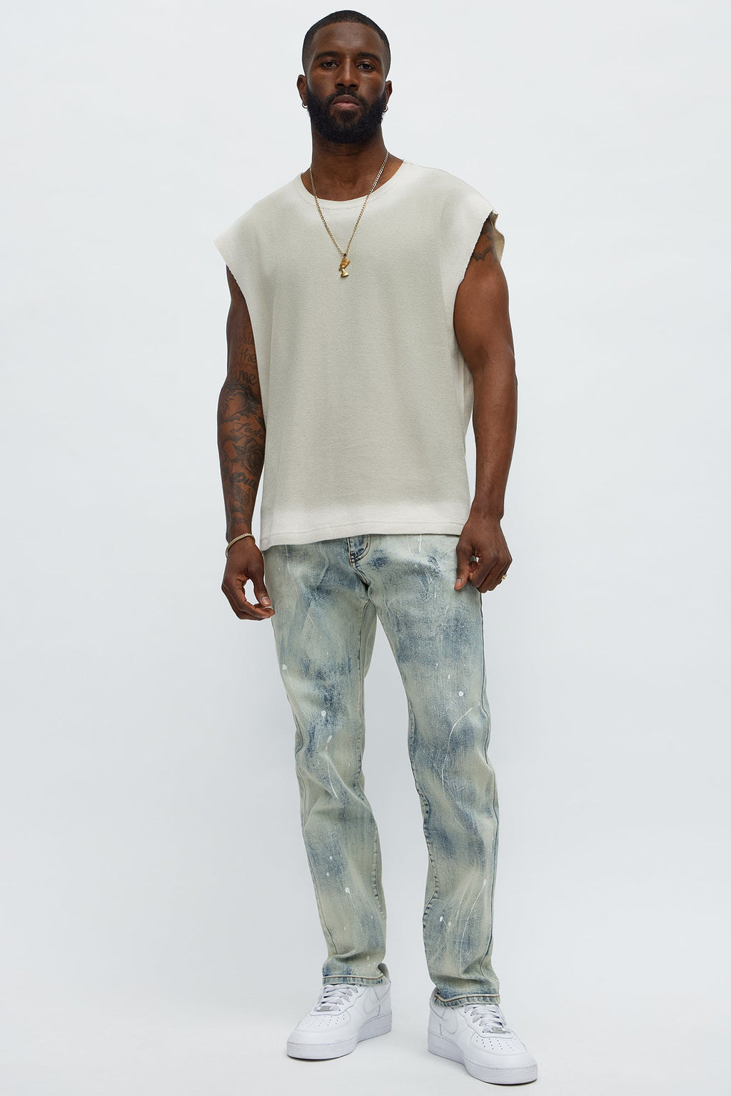 Skinny Metro Bleached Jeans - Bleach Blue Wash