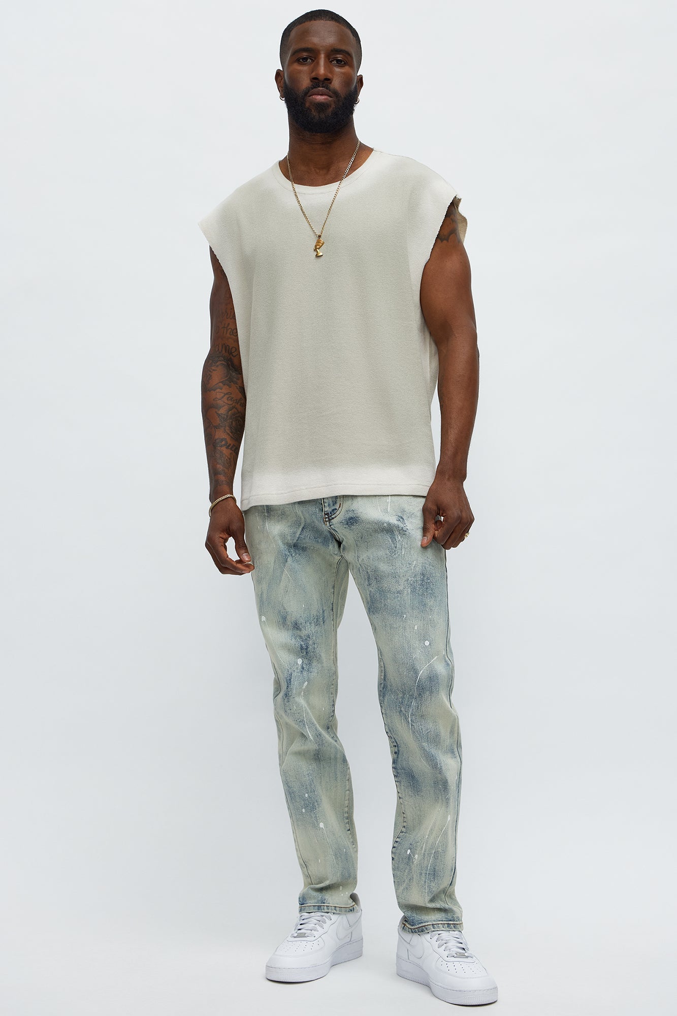Skinny Metro Bleached Jeans - Bleach Blue Wash