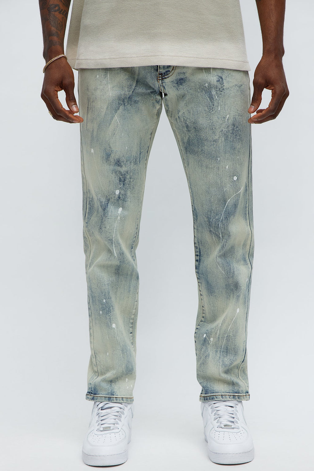 Skinny Metro Bleached Jeans - Bleach Blue Wash