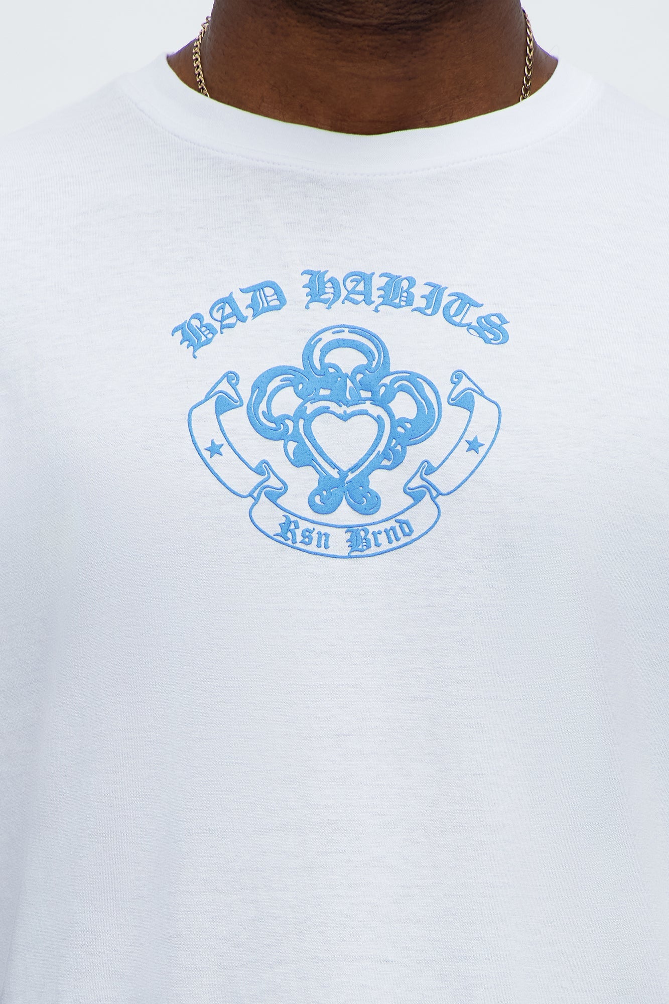Bad Habits Crest Short Sleeve Tee - White