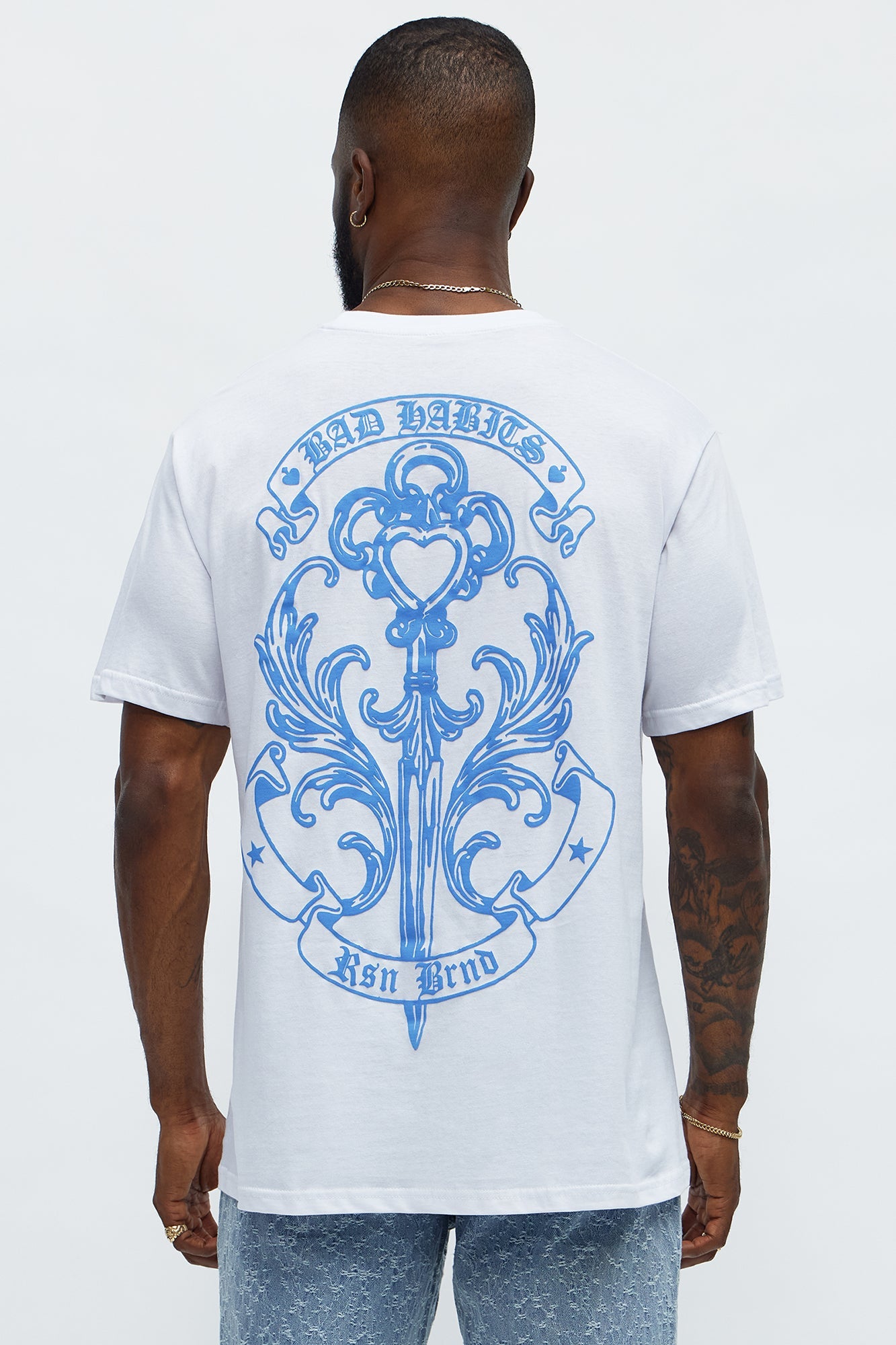 Bad Habits Crest Short Sleeve Tee - White