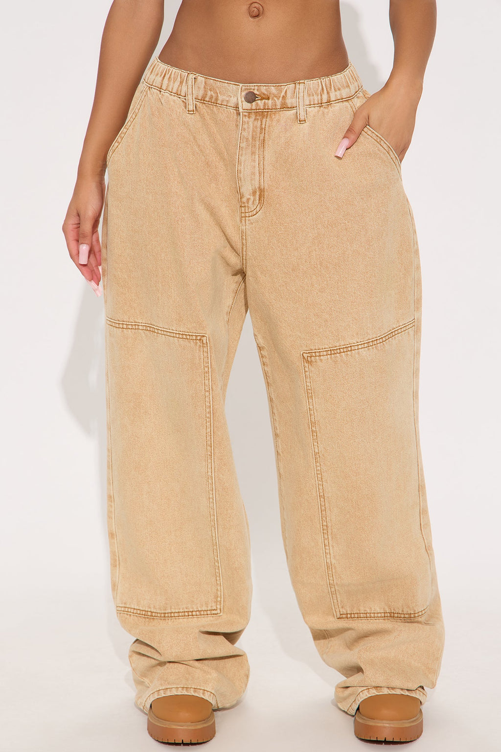Remi Wide Leg Jogger - Khaki