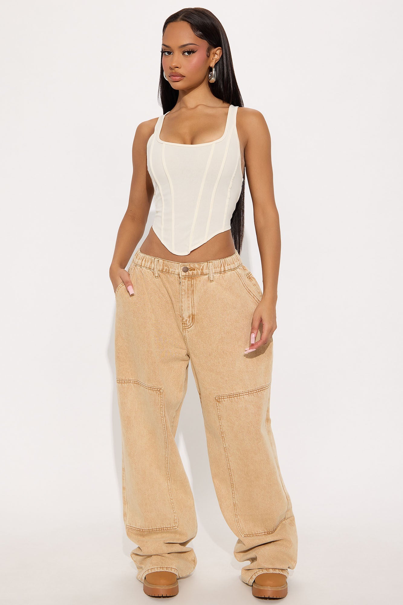 Remi Wide Leg Jogger - Khaki