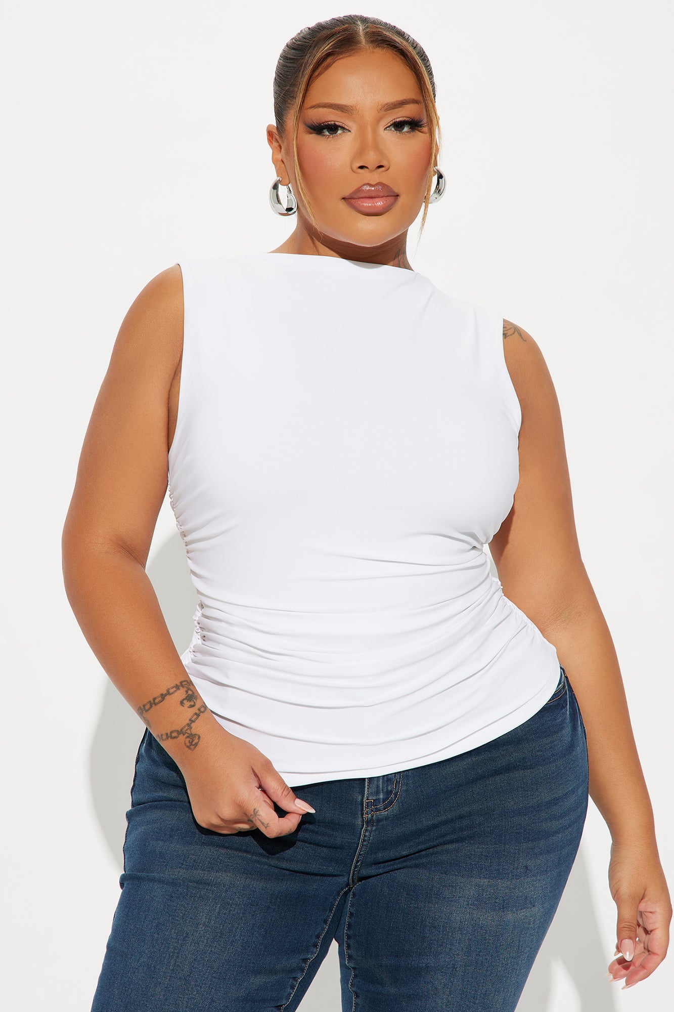 Demy Double Lined Top - White