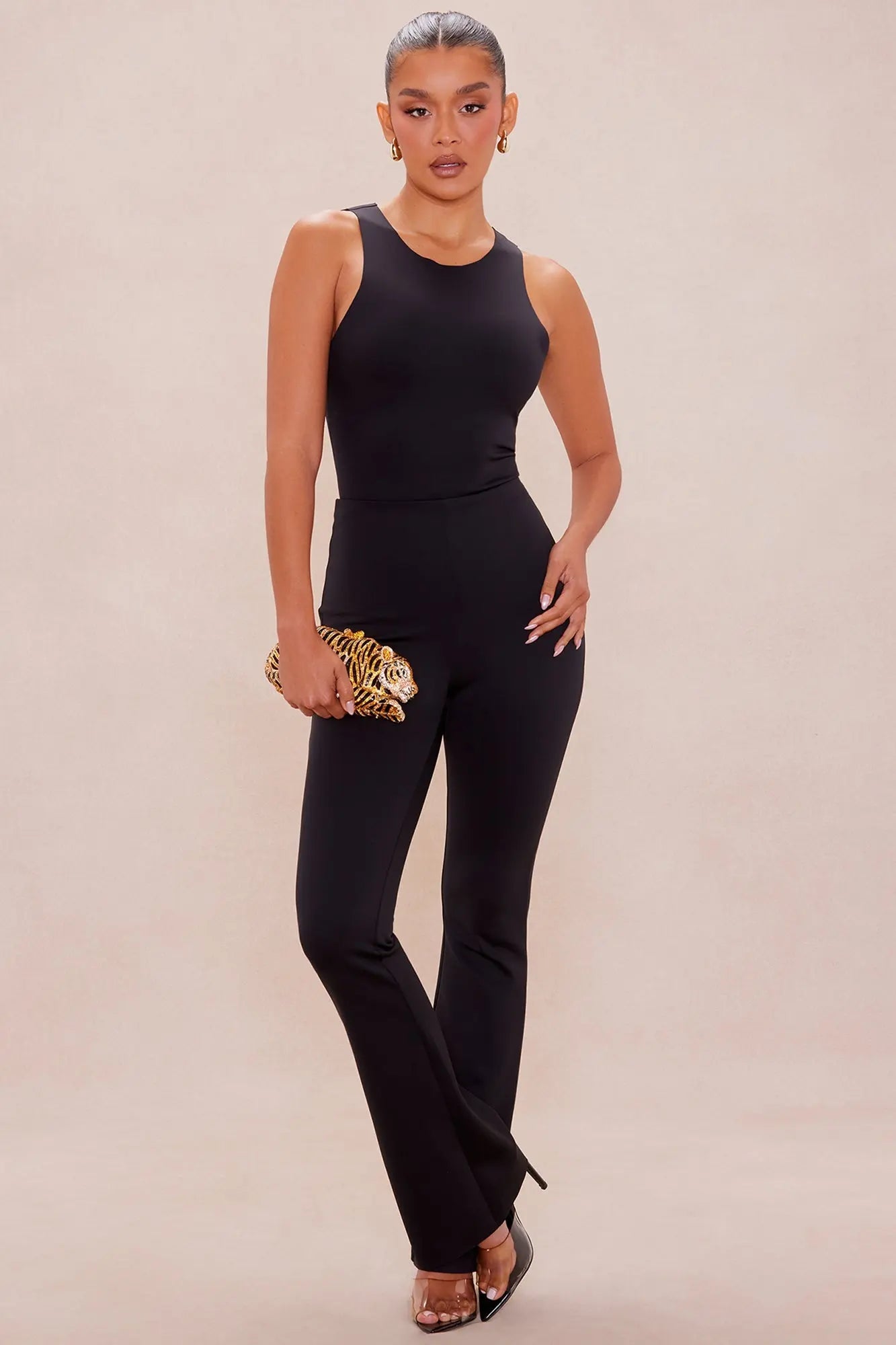 Azura Sleeveless Scuba Bodysuit - Black 