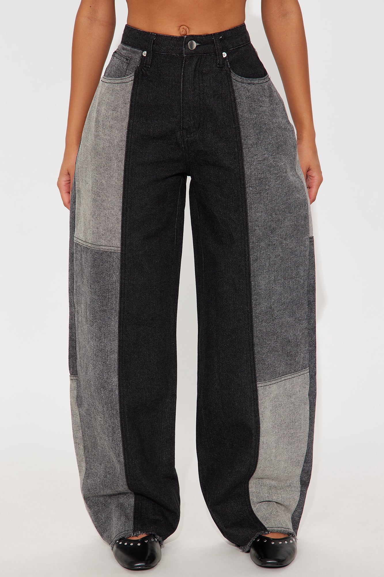 Midnight Show Loose Denim Jeans - Black Wash