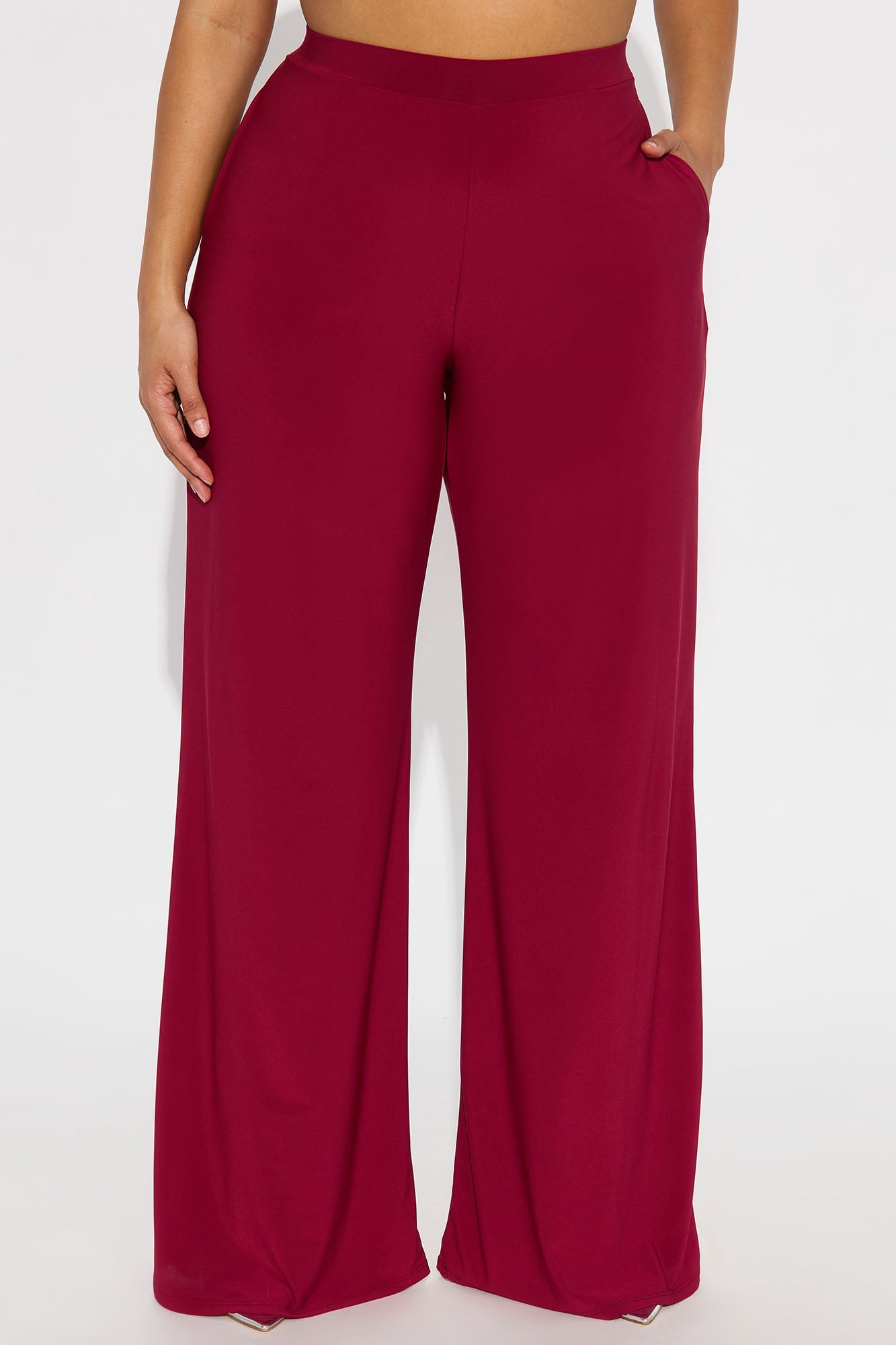Promise Me Low Rise Wide Leg Travel Pant 33 - Raspberry