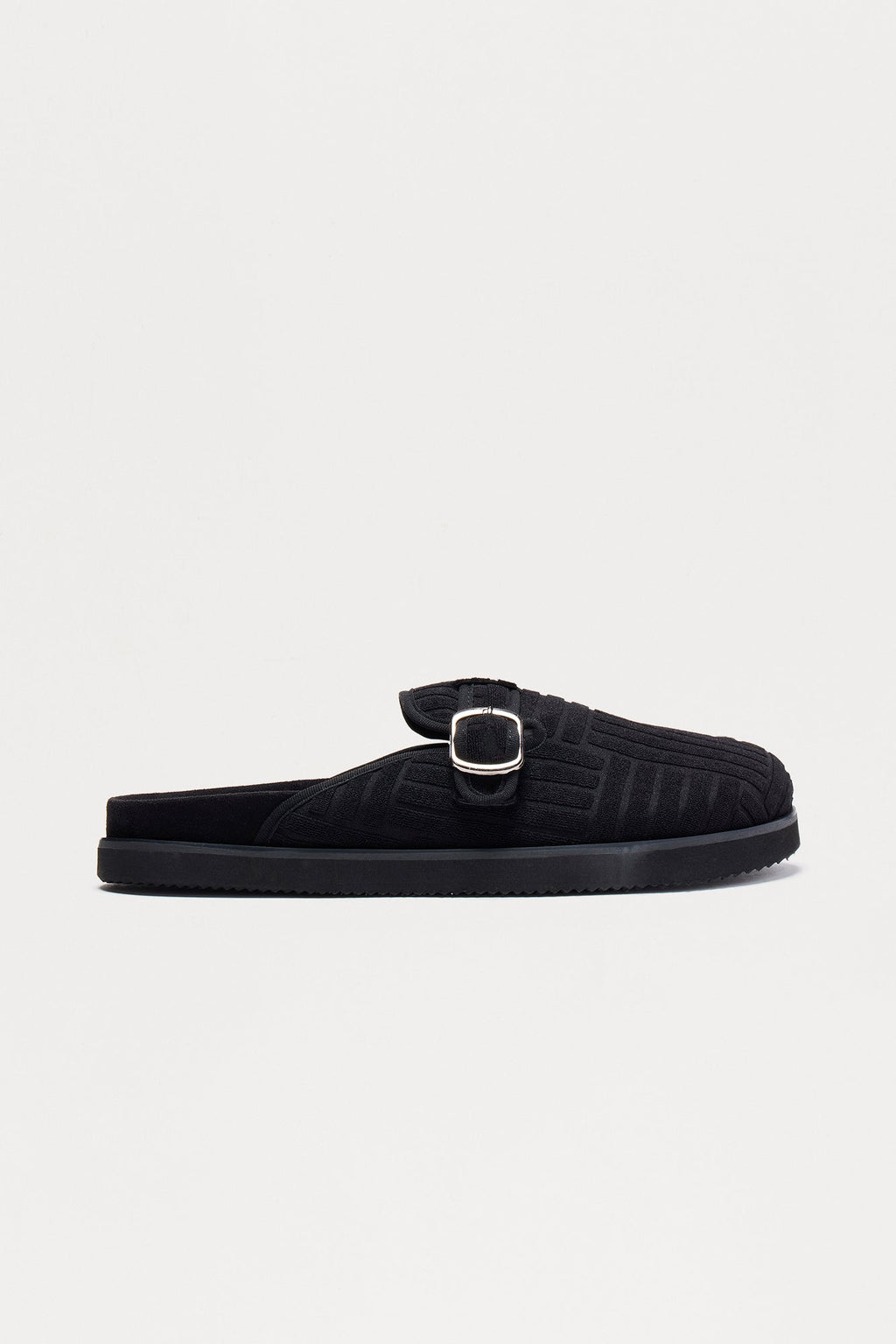 At The Chateau Terry Slip On Mule  - Black