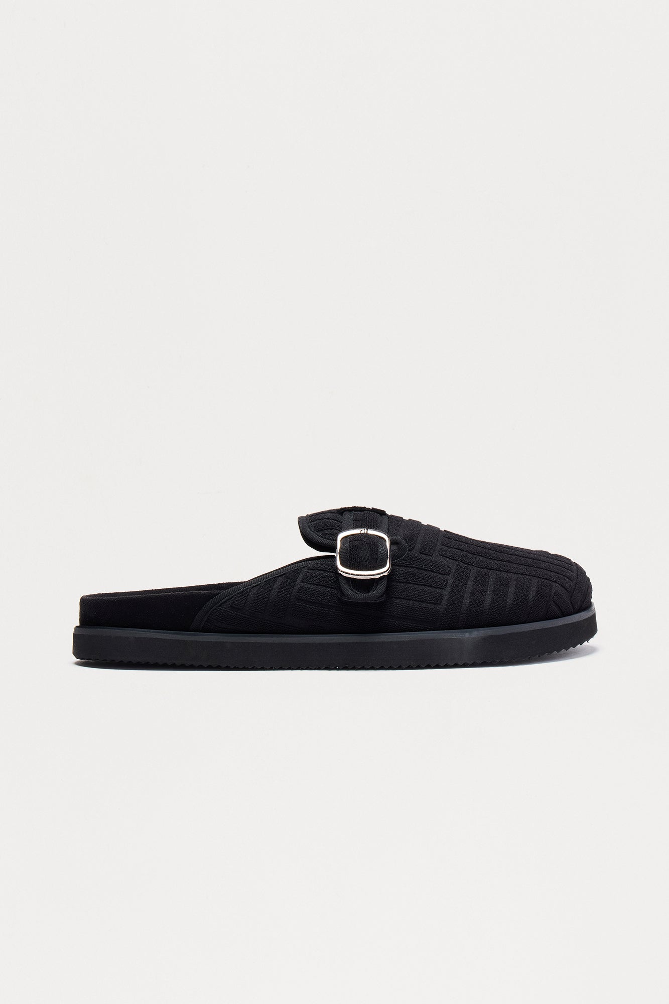 At The Chateau Terry Slip On Mule  - Black
