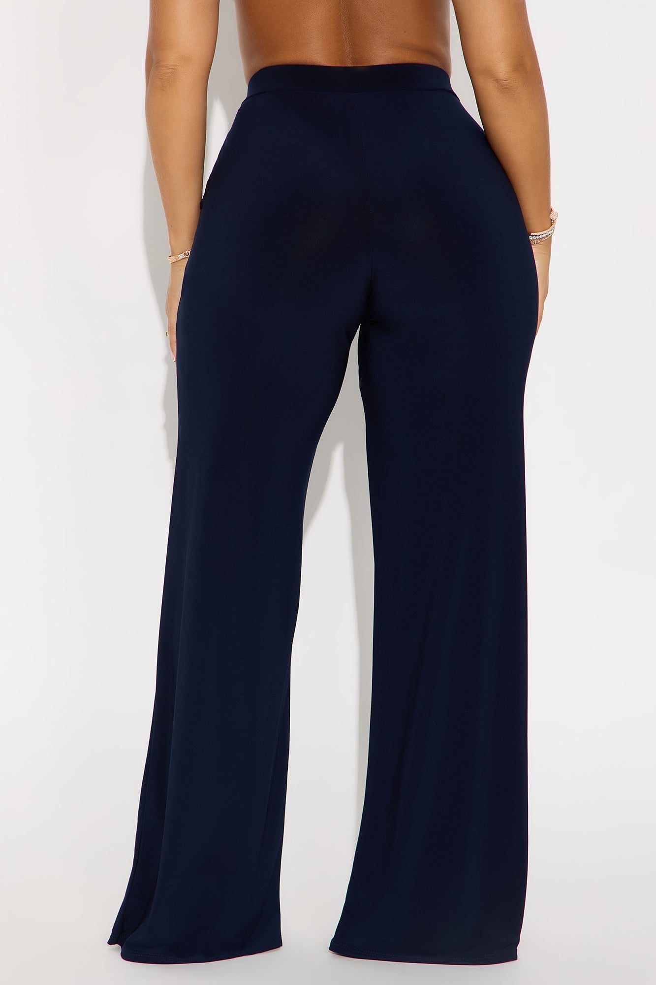 Promise Me Low Rise Wide Leg Travel Pant 33 - Navy