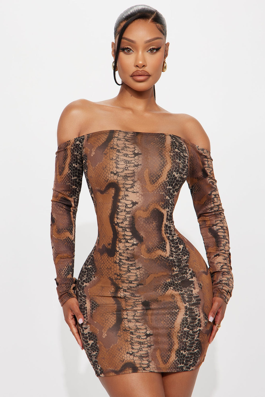 Alaia Animal Print Backless Mini Dress - Brown/combo