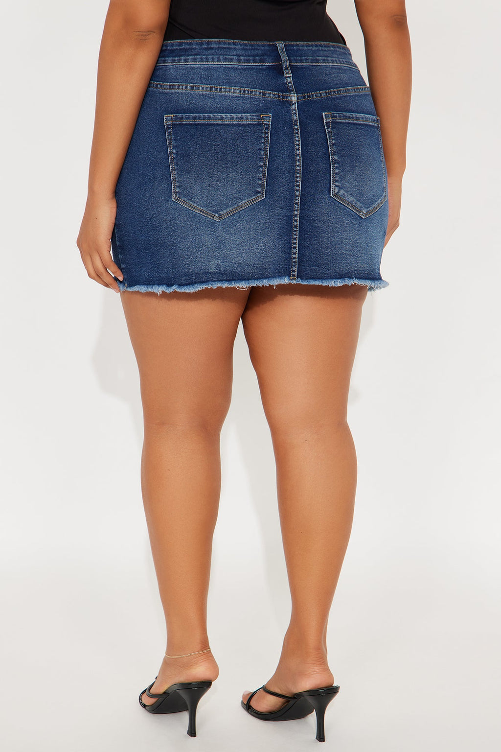 Raven Denim Mini Skirt - Dark Wash