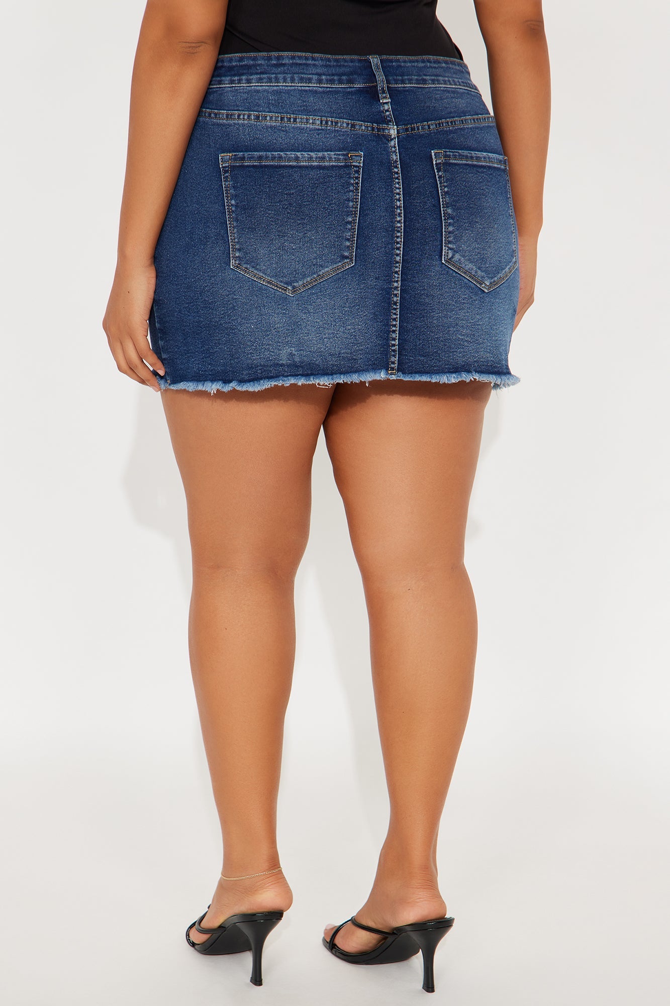 Raven Denim Mini Skirt - Dark Wash