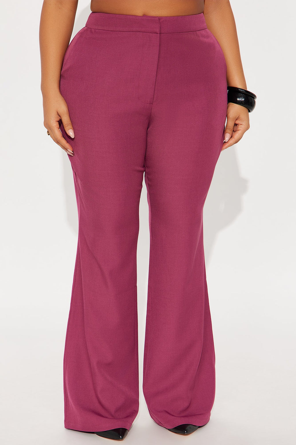 Breaking Even Flare Trouser - Raspberry