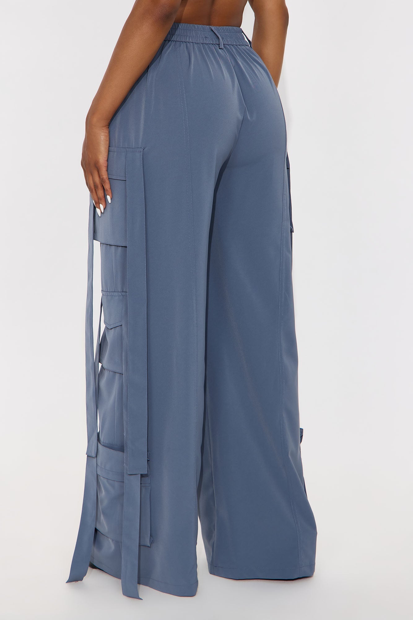 Archive Me Cargo Wide Leg Pant - Slate Blue