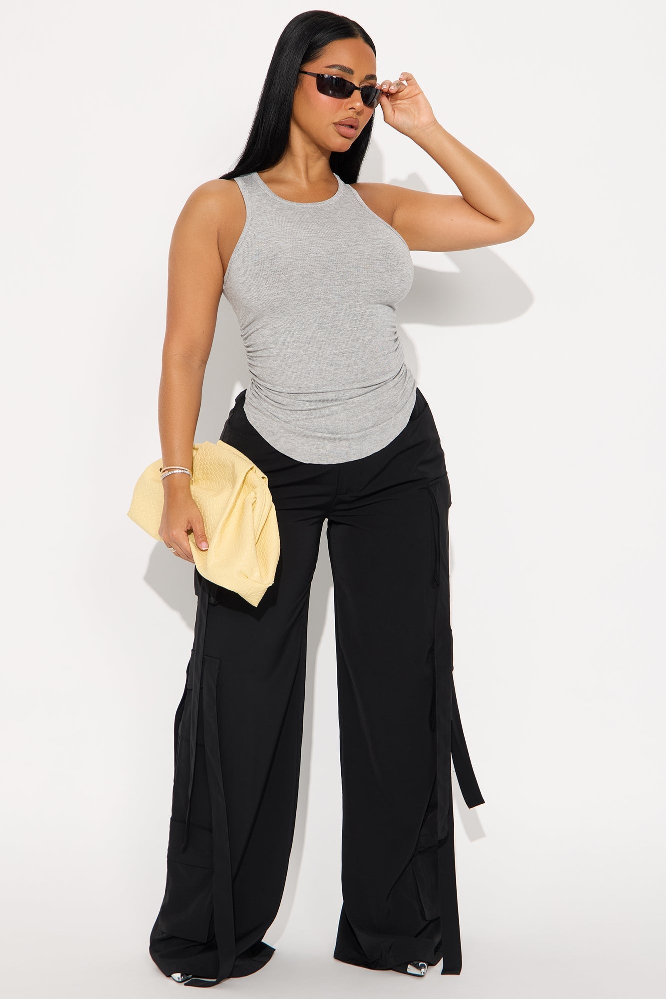 Archive Me Cargo Wide Leg Pant - Black