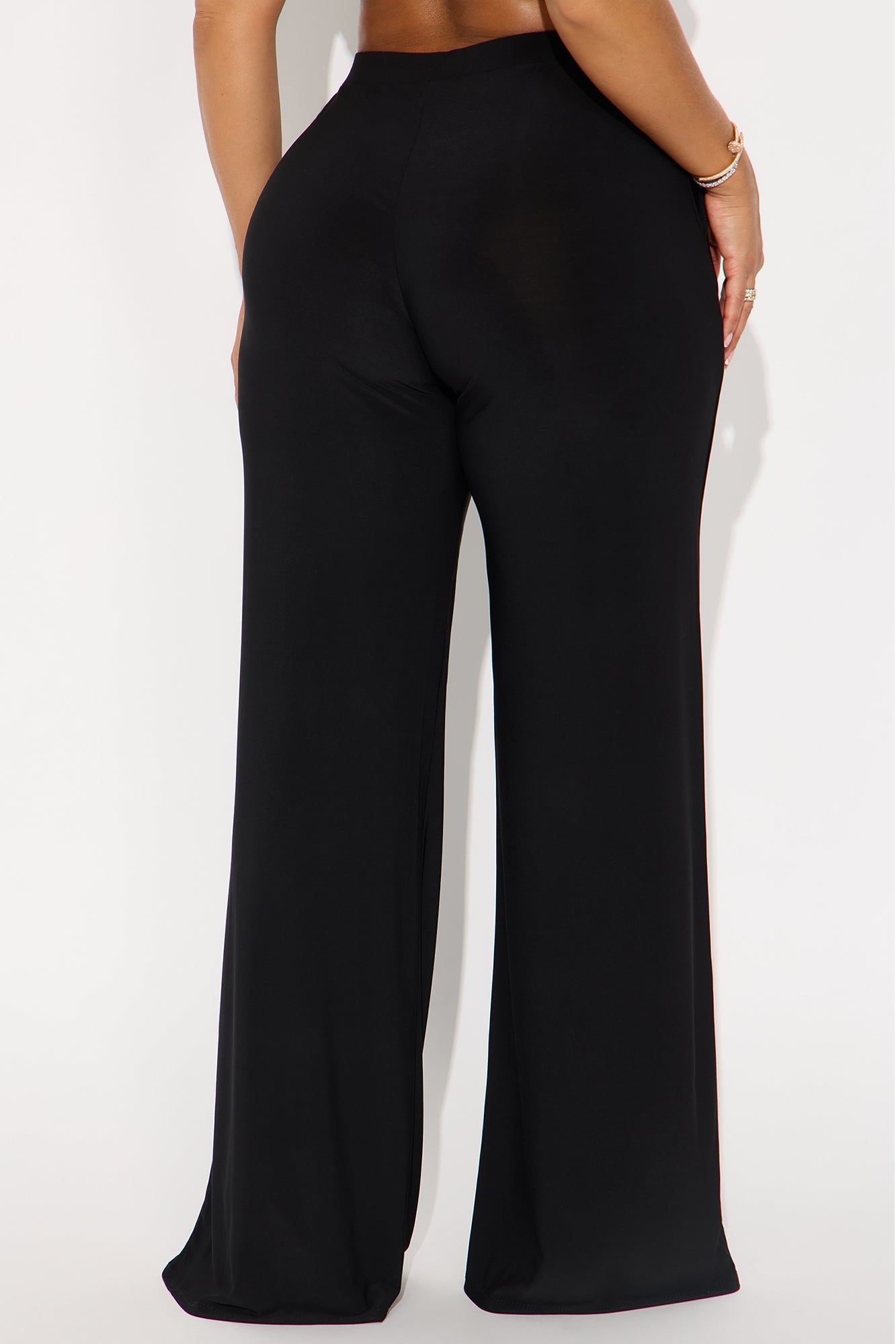 Promise Me Low Rise Wide Leg Travel Pant 33 - Black