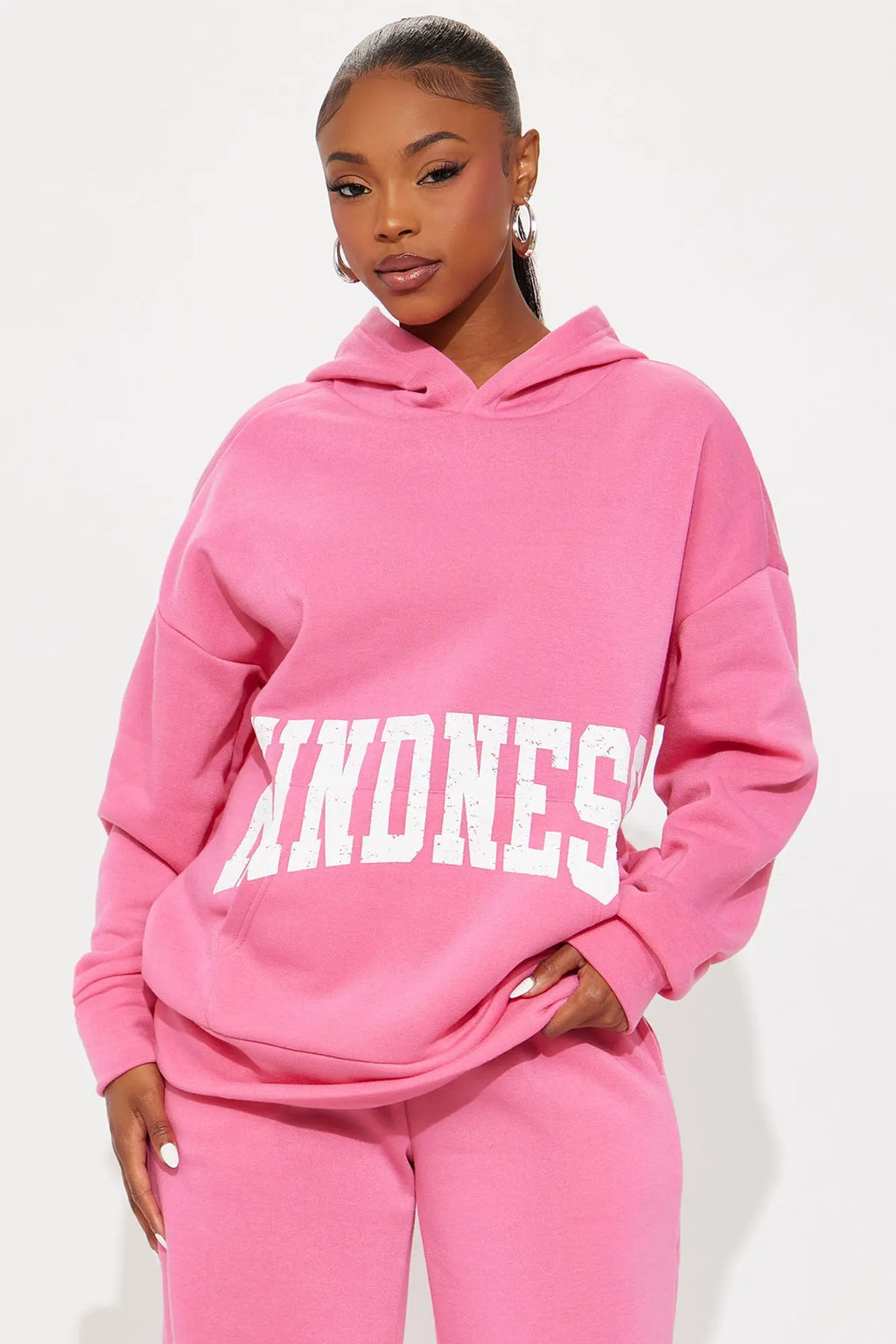 Setting Intentions Fleece Sweatsuit Set - Pink 