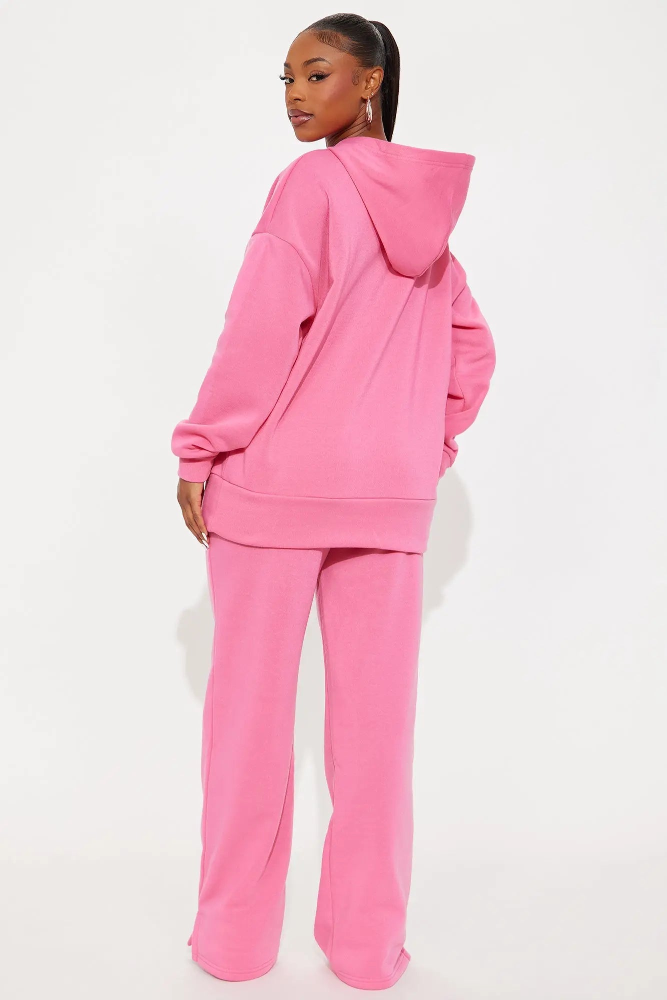 Setting Intentions Fleece Sweatsuit Set - Pink 