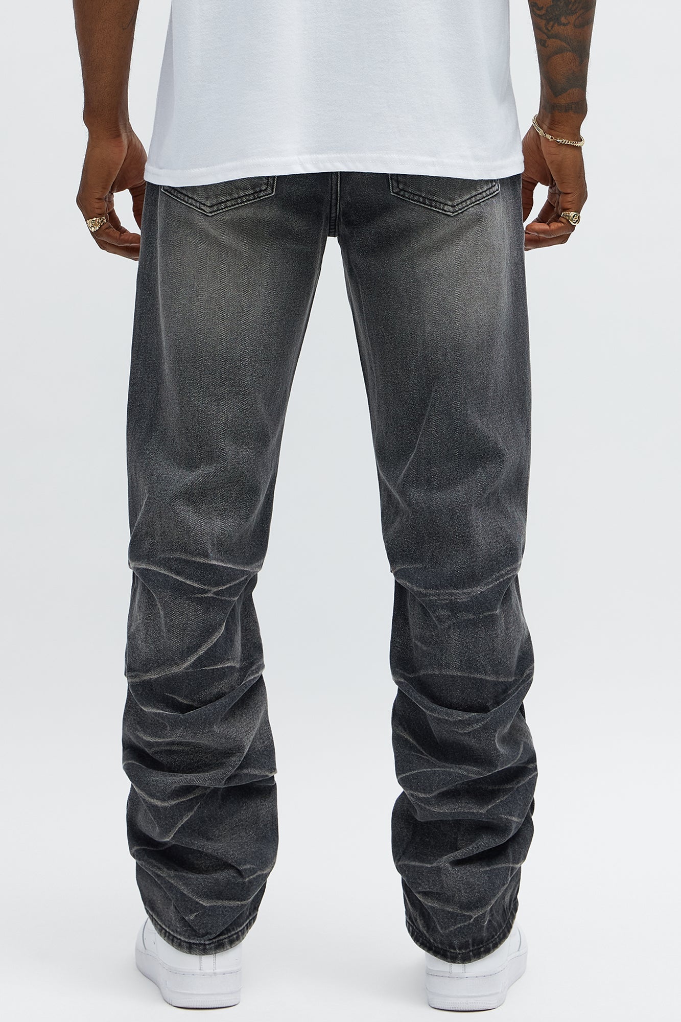 Straight Down The Street Ripped Jeans - Black Wash