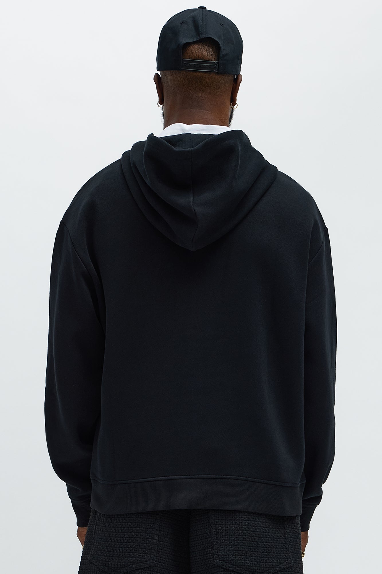 Tyson Quarter Zip Hoodie - Black