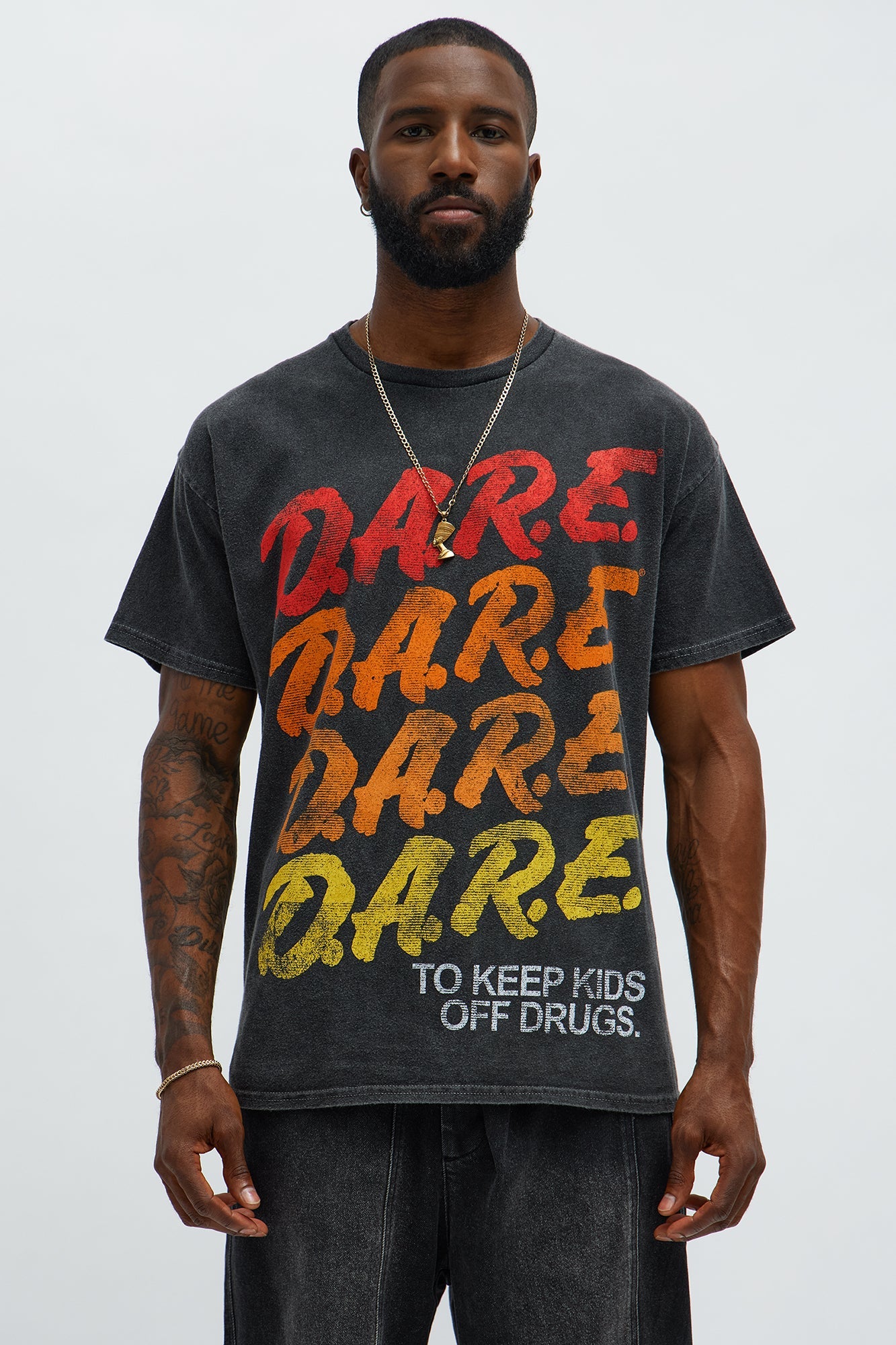 DARE To Keep Kids Off Drugs Short Sleeve Tee - Black Wash