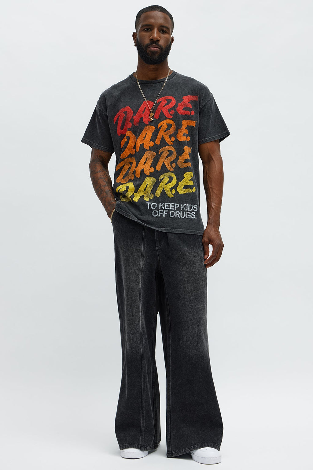 Baggy Crossover Come Again Jeans - Black Wash