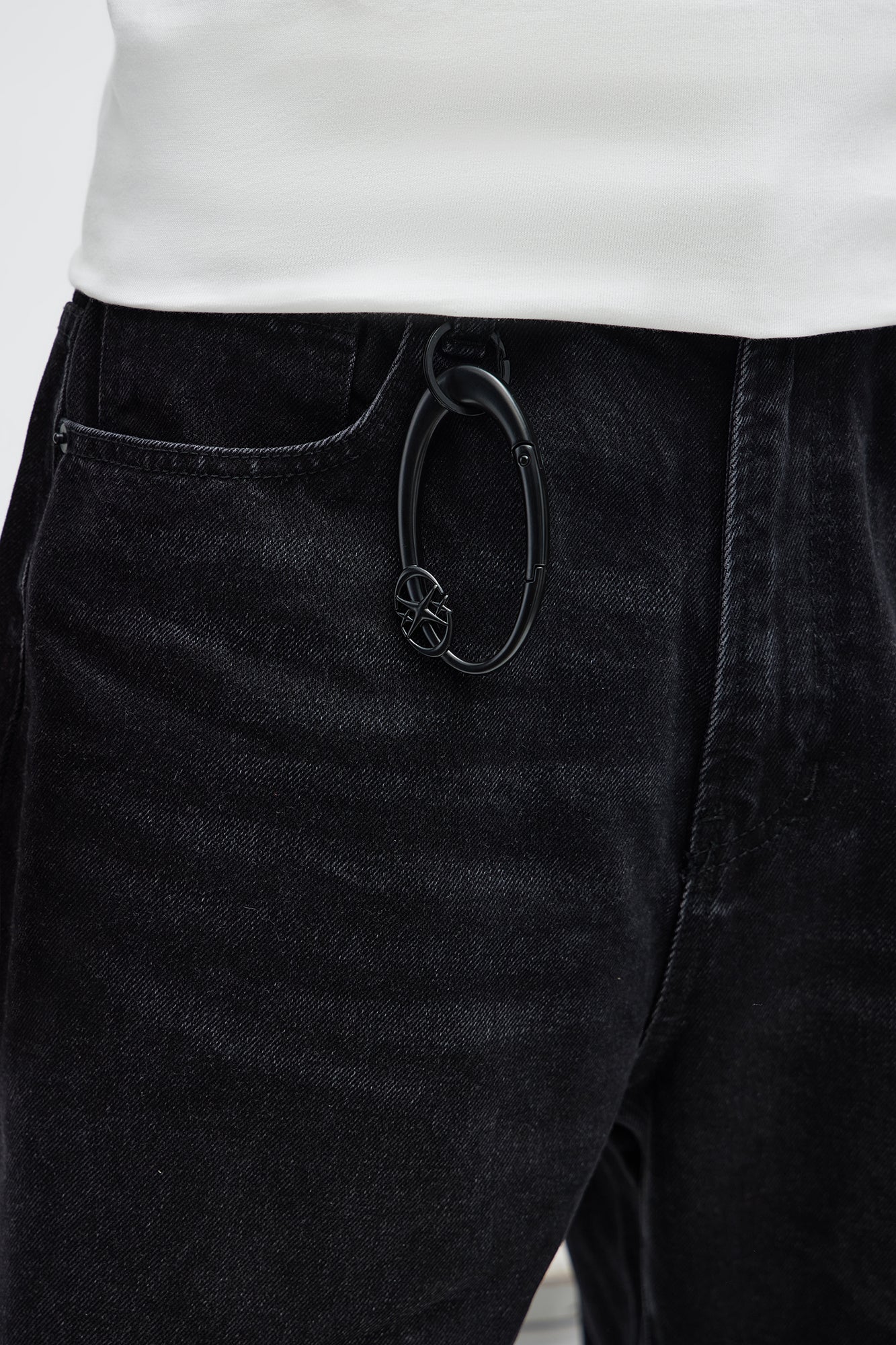 Galaxy Carabiner Jean Clip Keyring - Matte Black