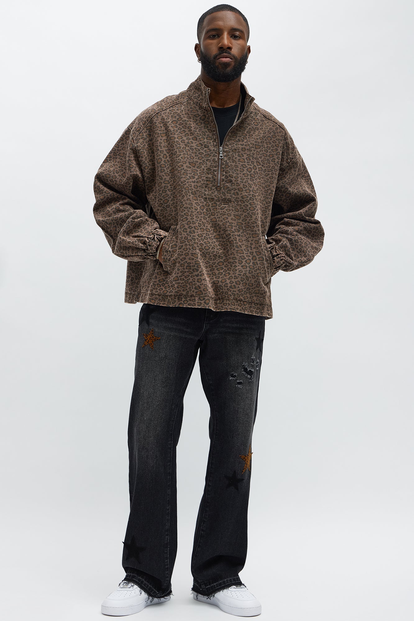 Stacked Slim Flare I'm More Than Stars Jeans - Black Wash